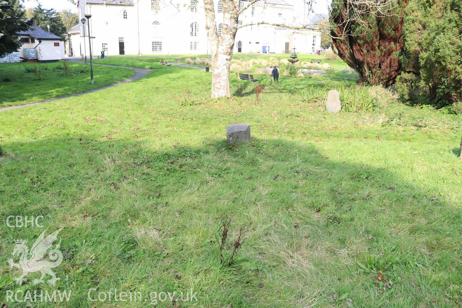 Photograph showing the Gorsedd Circle at the Y Plas, Machynlleth.