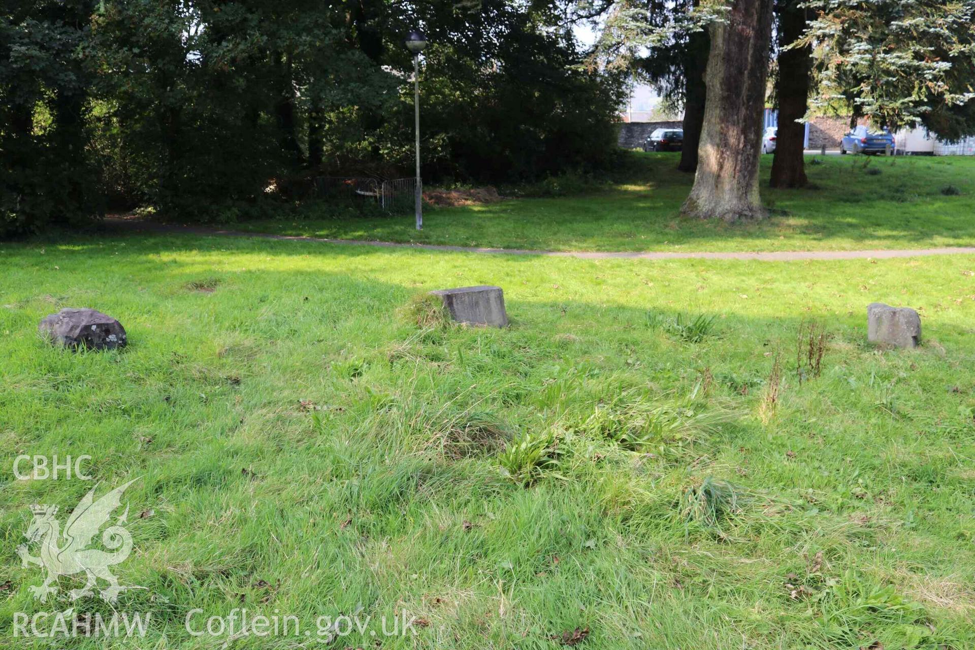 Photograph showing the Gorsedd Circle at the Y Plas, Machynlleth.