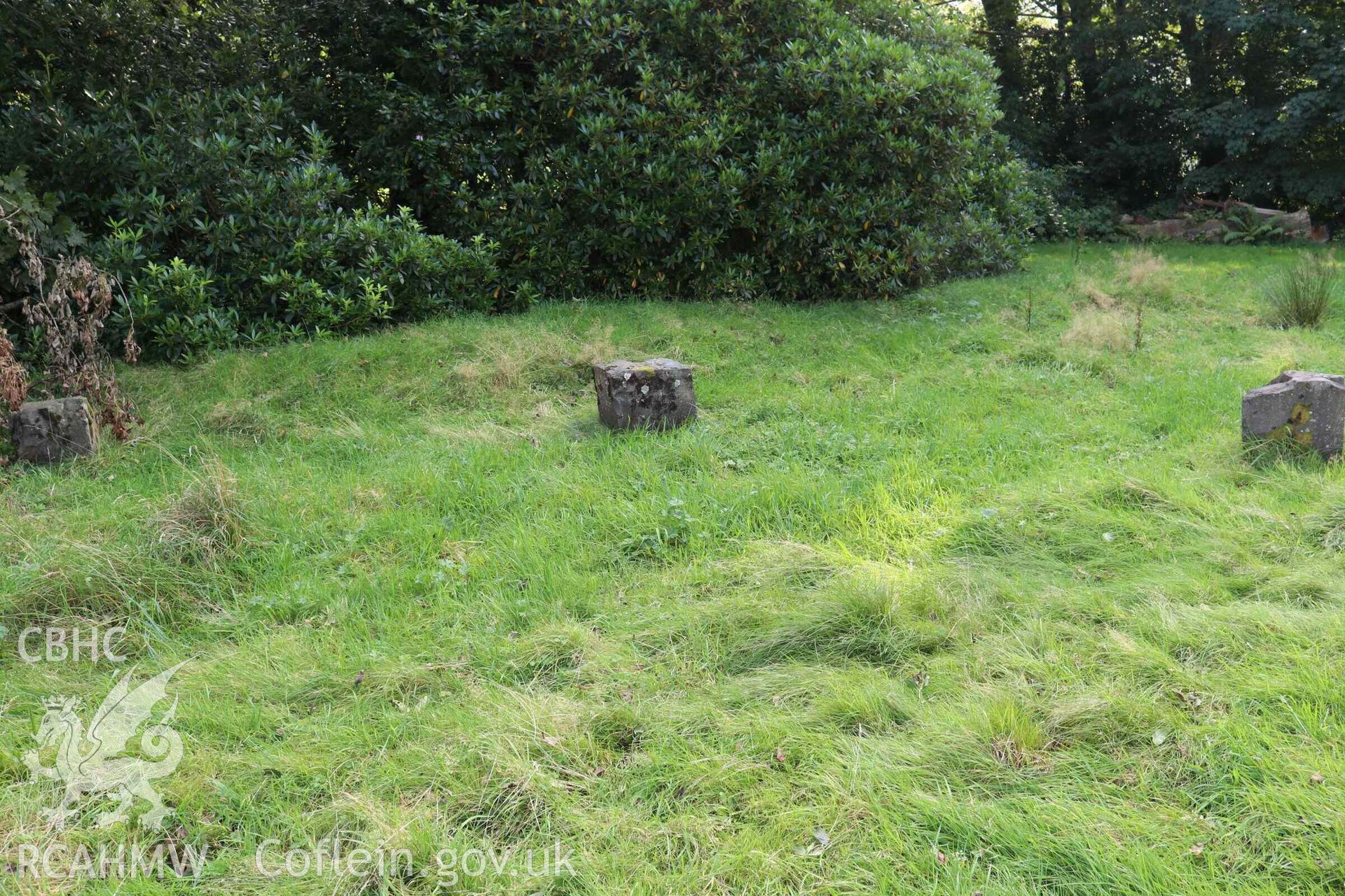 Photograph showing the Gorsedd Circle at the Y Plas, Machynlleth.