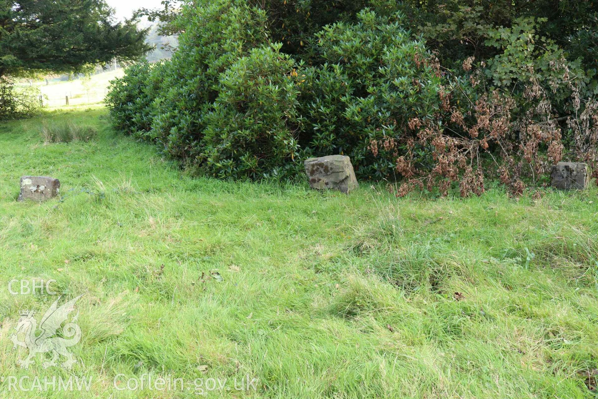 Photograph showing the Gorsedd Circle at the Y Plas, Machynlleth.