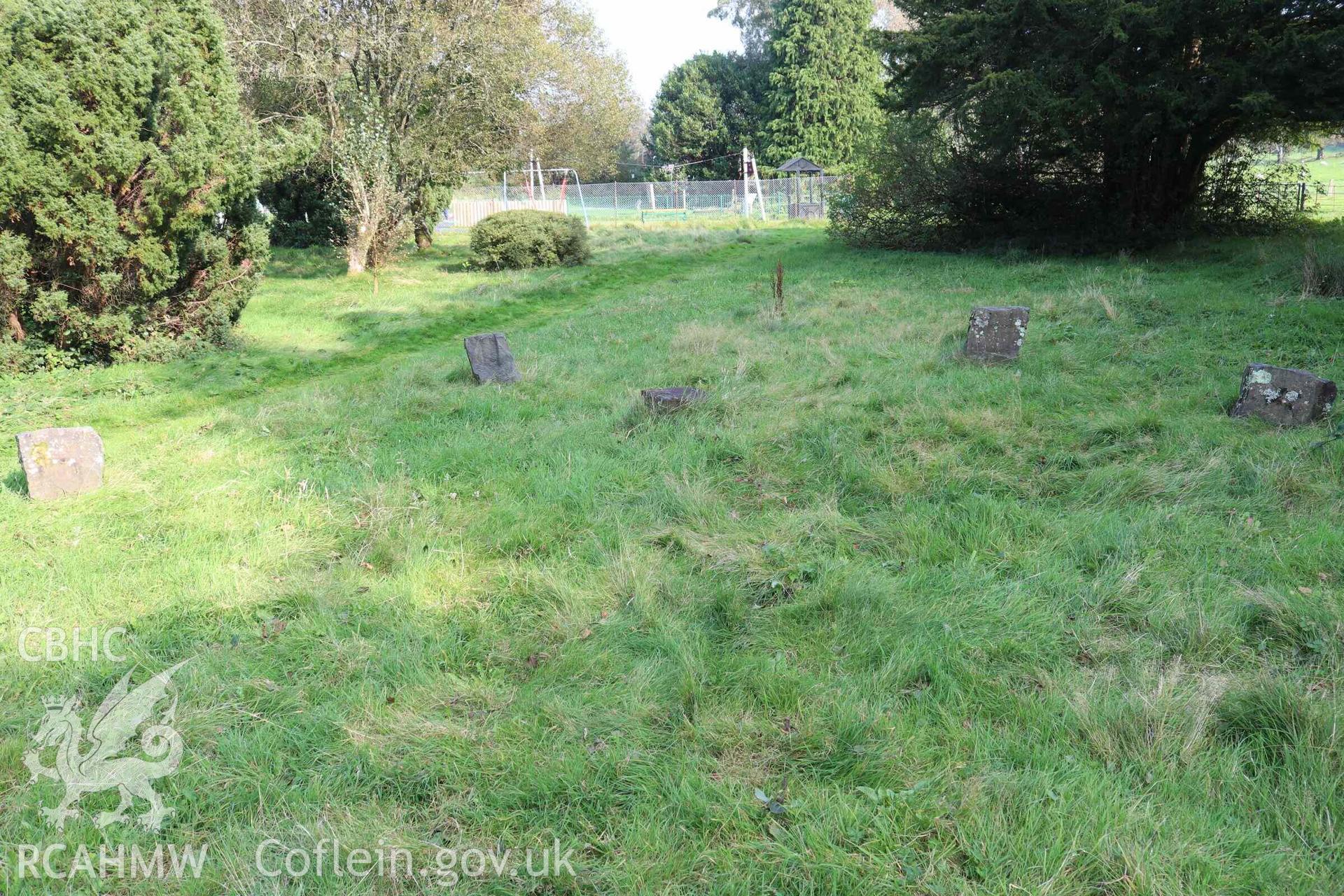 Photograph showing the Gorsedd Circle at the Y Plas, Machynlleth.