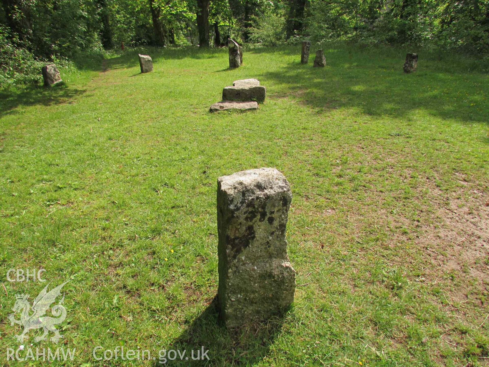 Photograph showing the Gorsedd Circle at Porthaethwy (Menai Bridge).