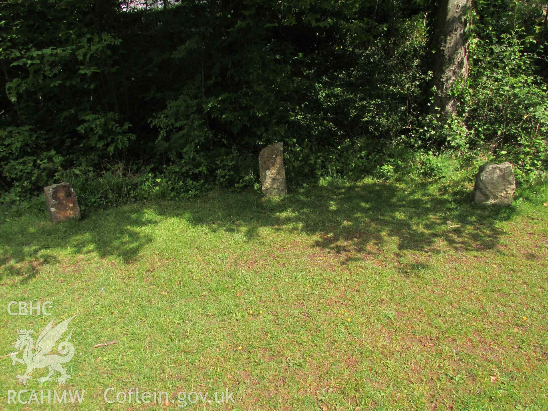 Photograph showing the Gorsedd Circle at Porthaethwy (Menai Bridge).