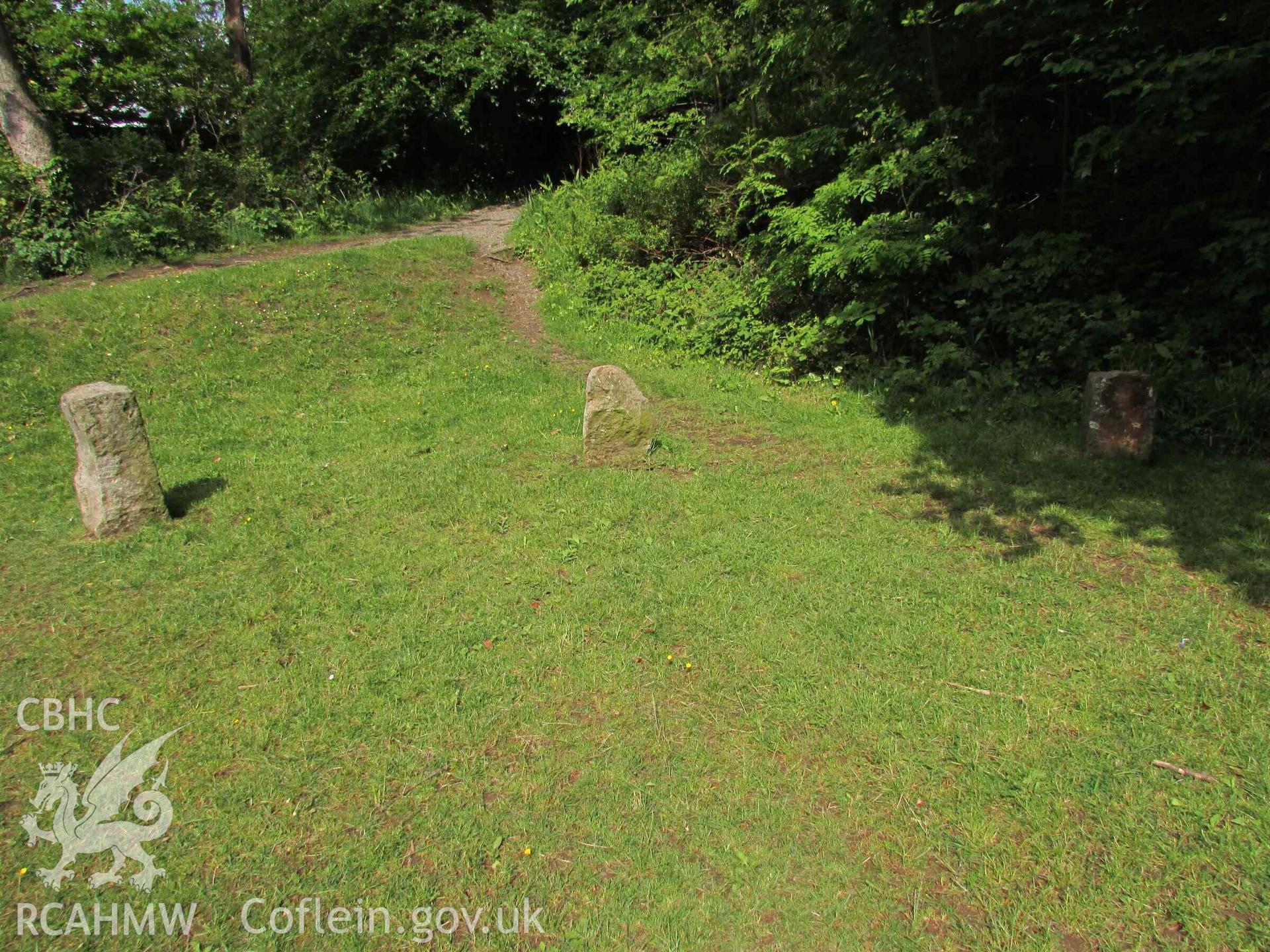 Photograph showing the Gorsedd Circle at Porthaethwy (Menai Bridge).