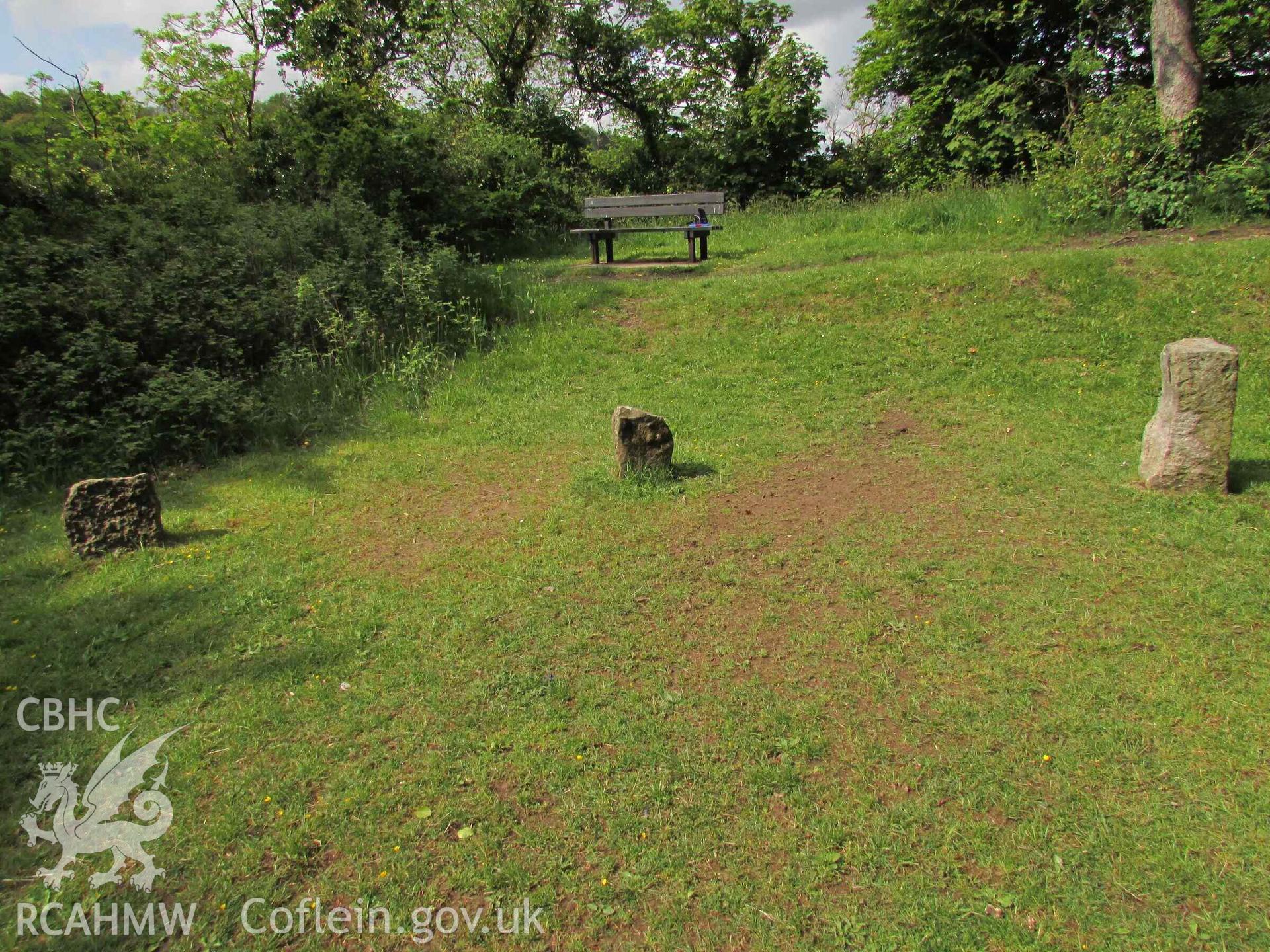 Photograph showing the Gorsedd Circle at Porthaethwy (Menai Bridge).