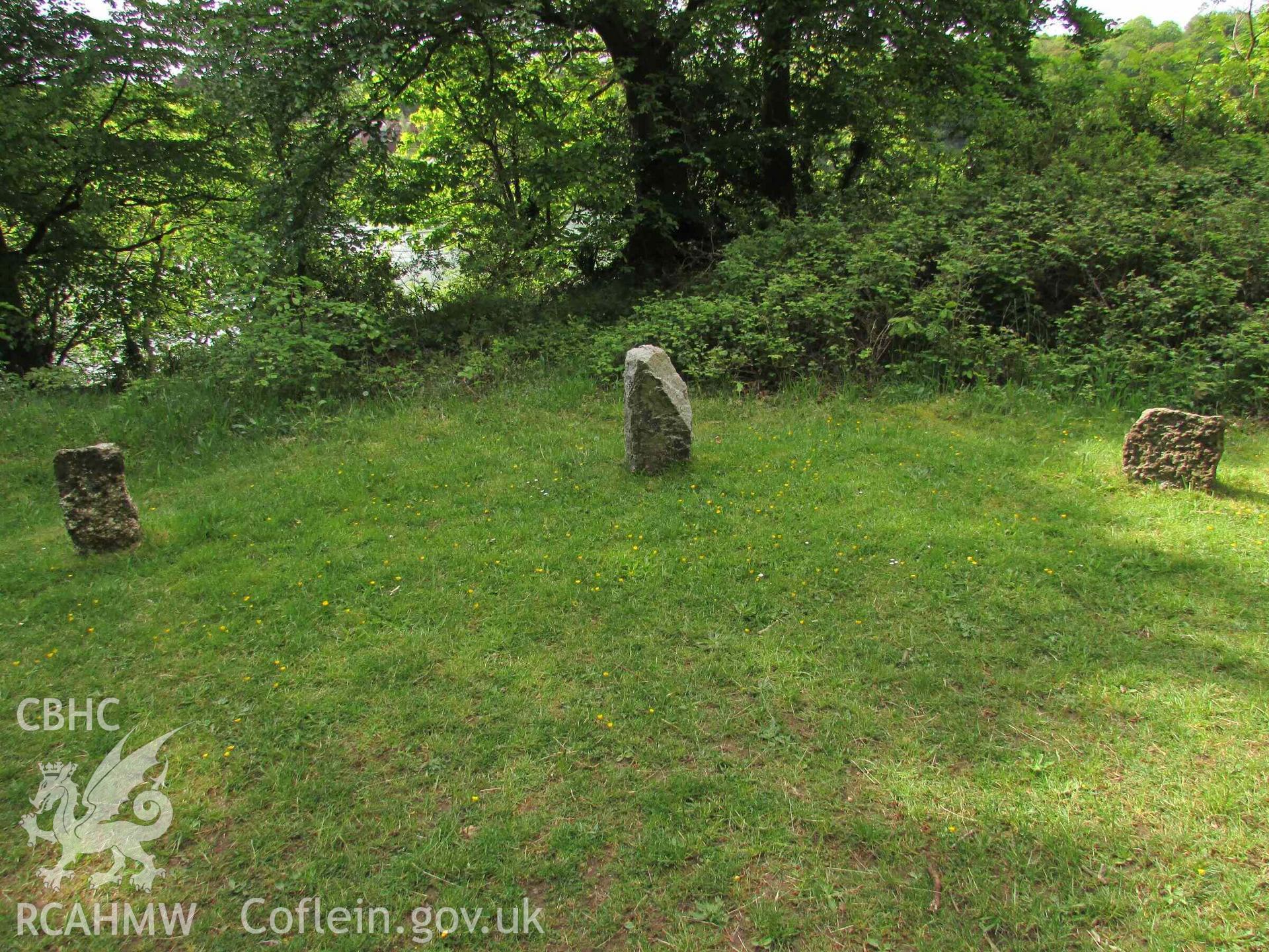 Photograph showing the Gorsedd Circle at Porthaethwy (Menai Bridge).