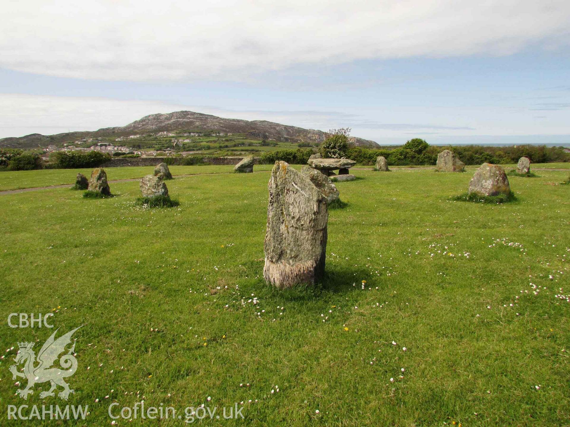 Photograph showing the Gorsedd Circle at Caergybi (Holyhead).