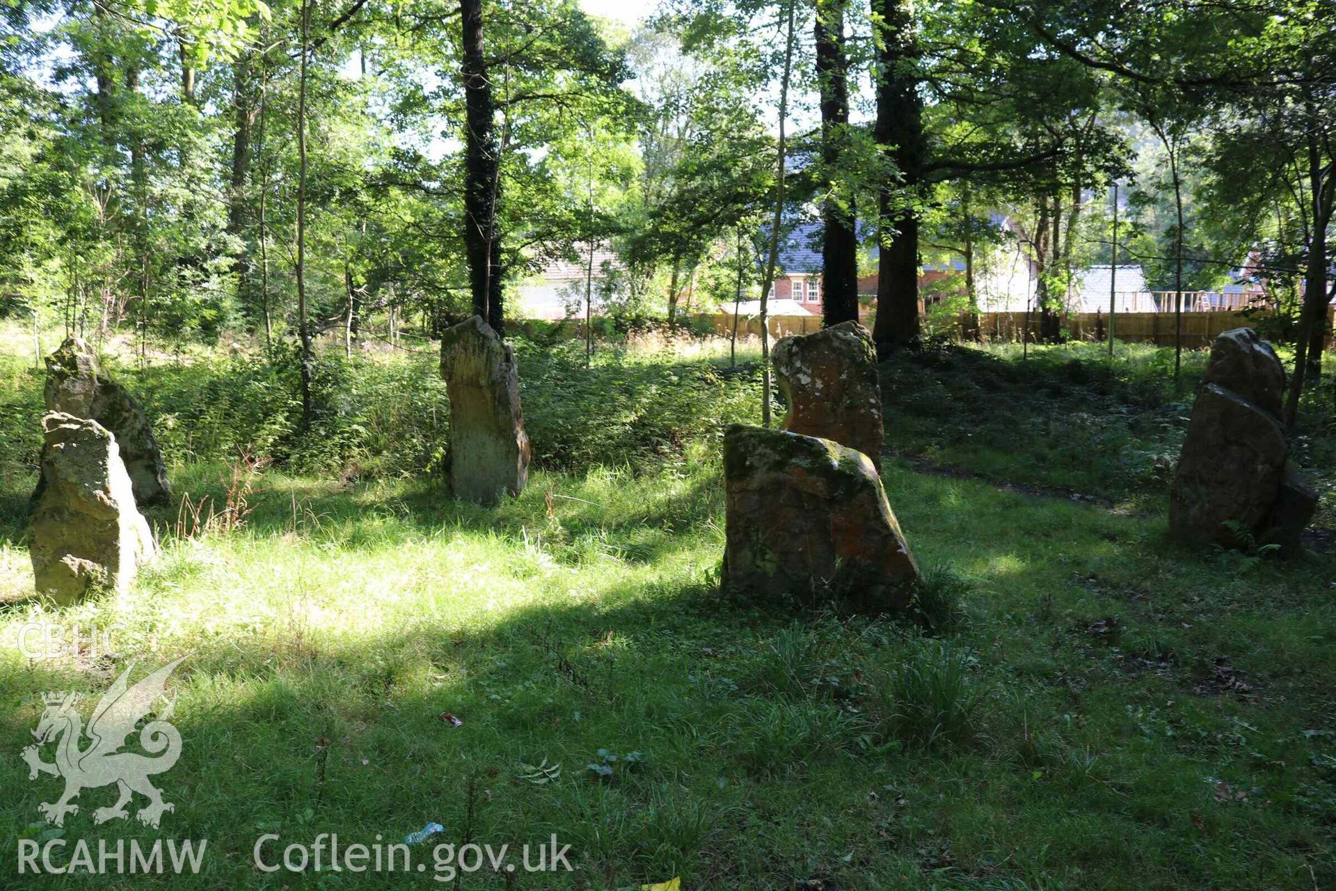 Photograph showing the Gorsedd Circle at Aberpennar (Mountain Ash).