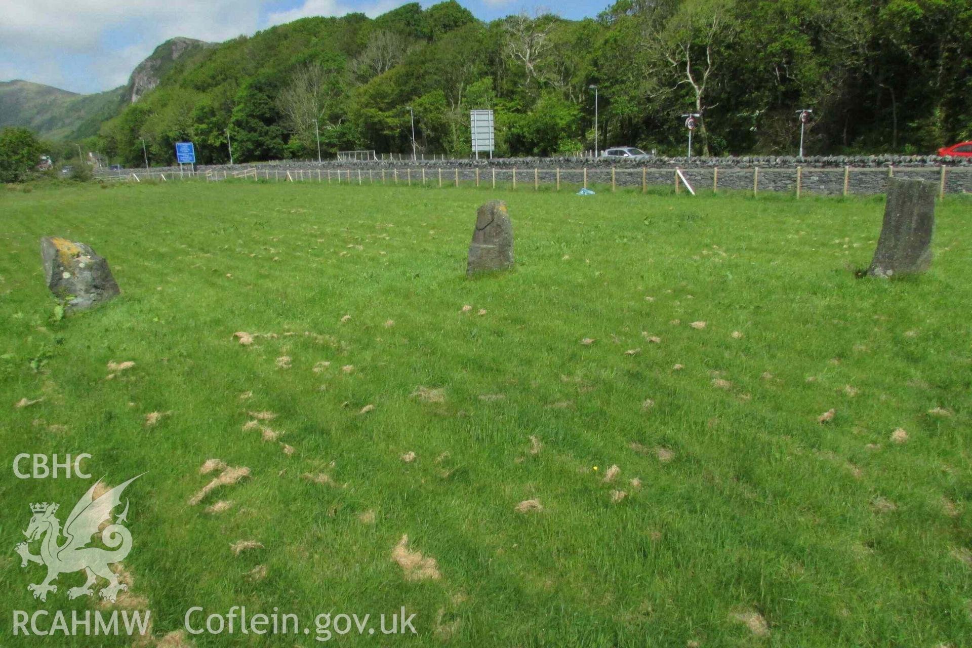 Photograph showing the Gorsedd Circle at Porthmadog.