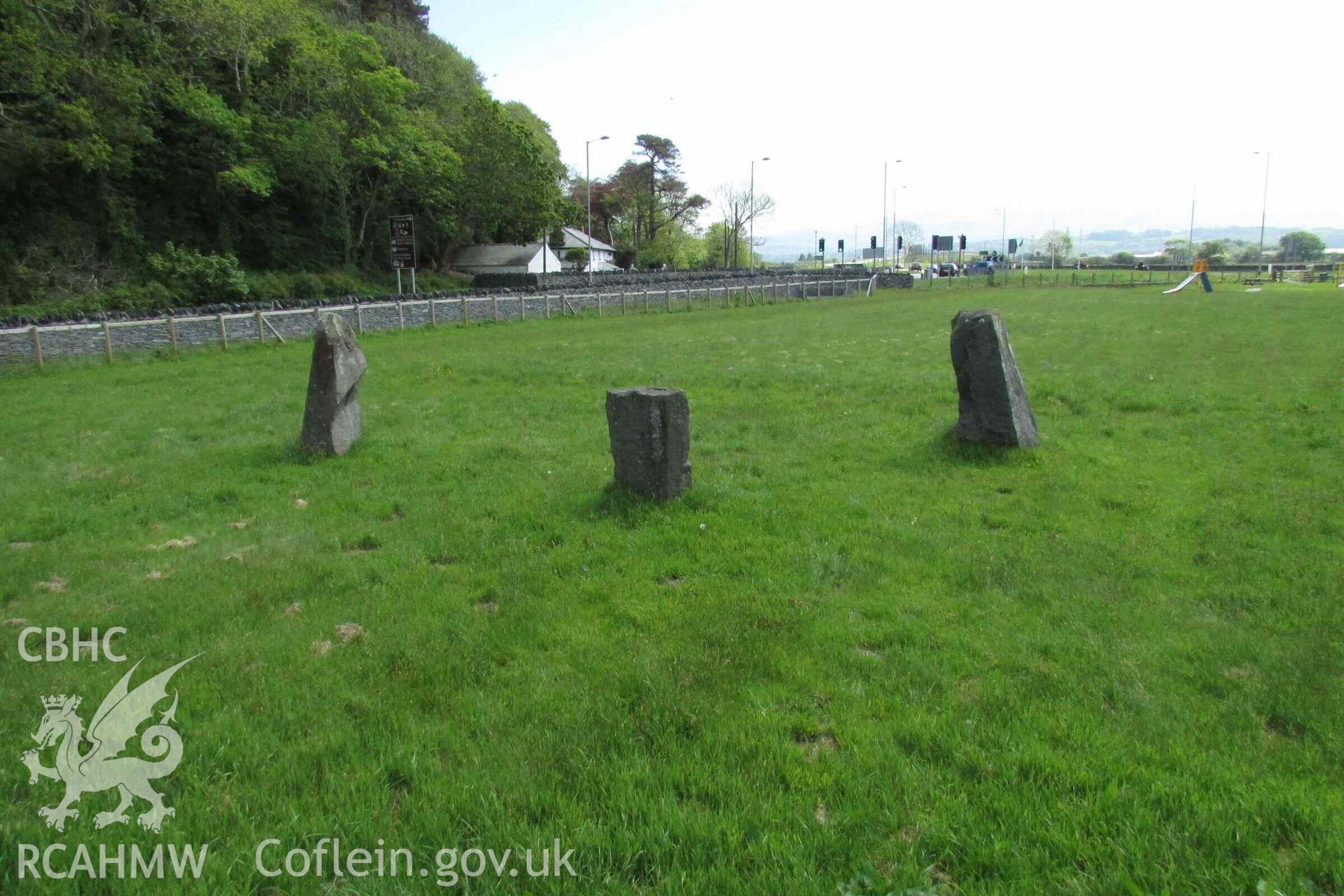 Photograph showing the Gorsedd Circle at Porthmadog.
