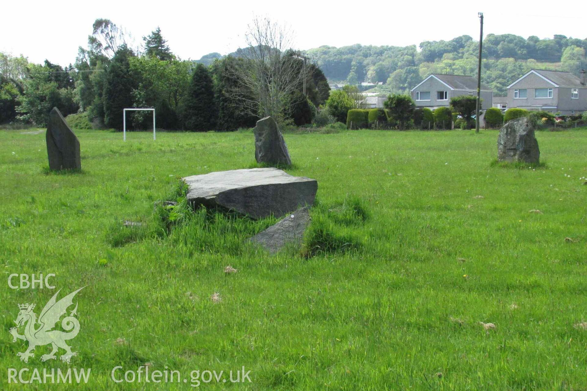 Photograph showing the Gorsedd Circle at Porthmadog.