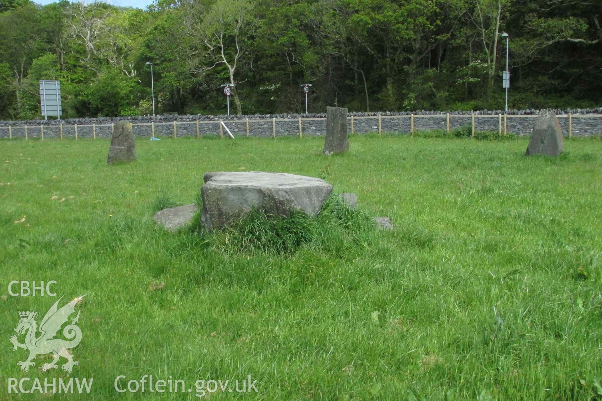 Photograph showing the Gorsedd Circle at Porthmadog.