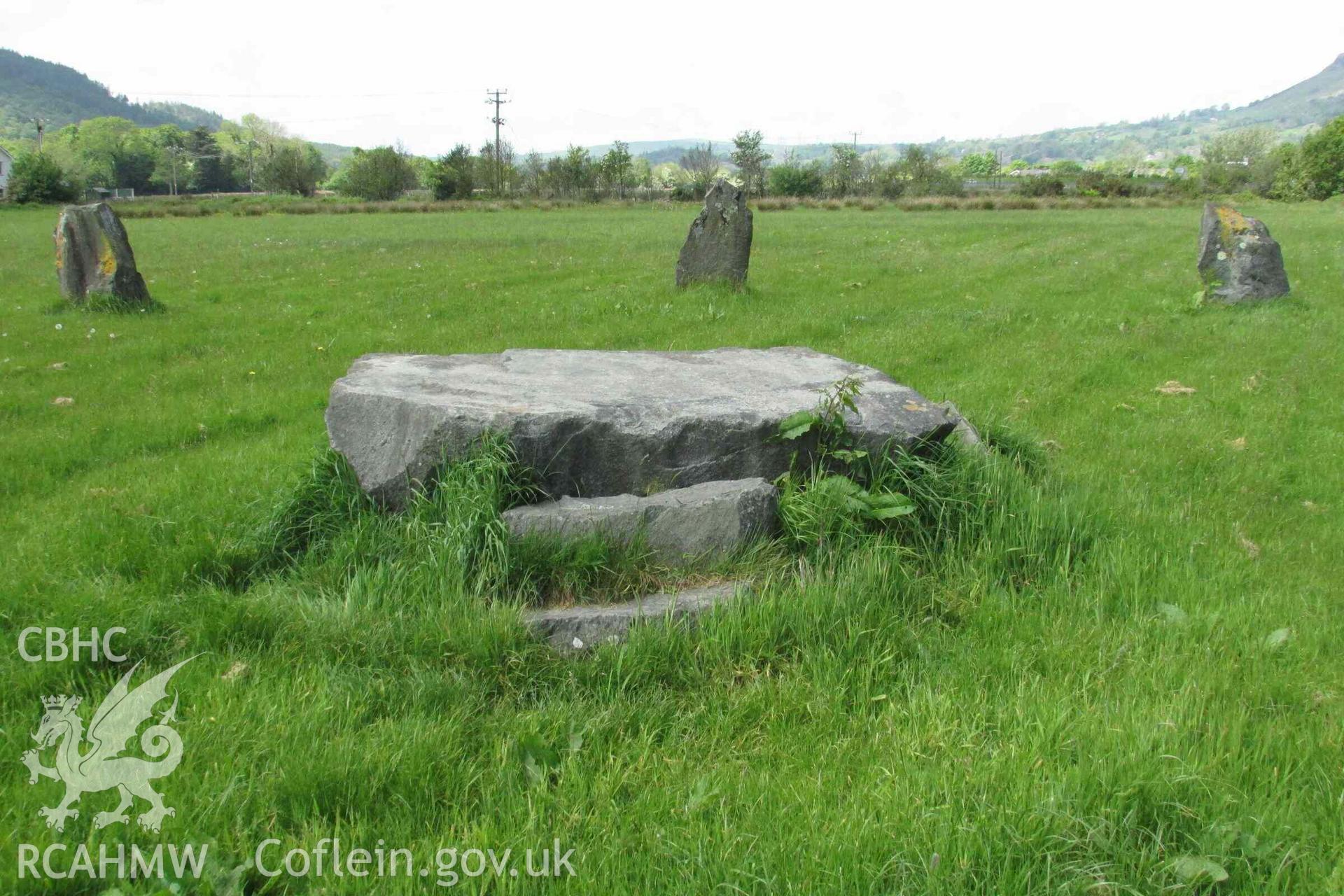 Photograph showing the Gorsedd Circle at Porthmadog.