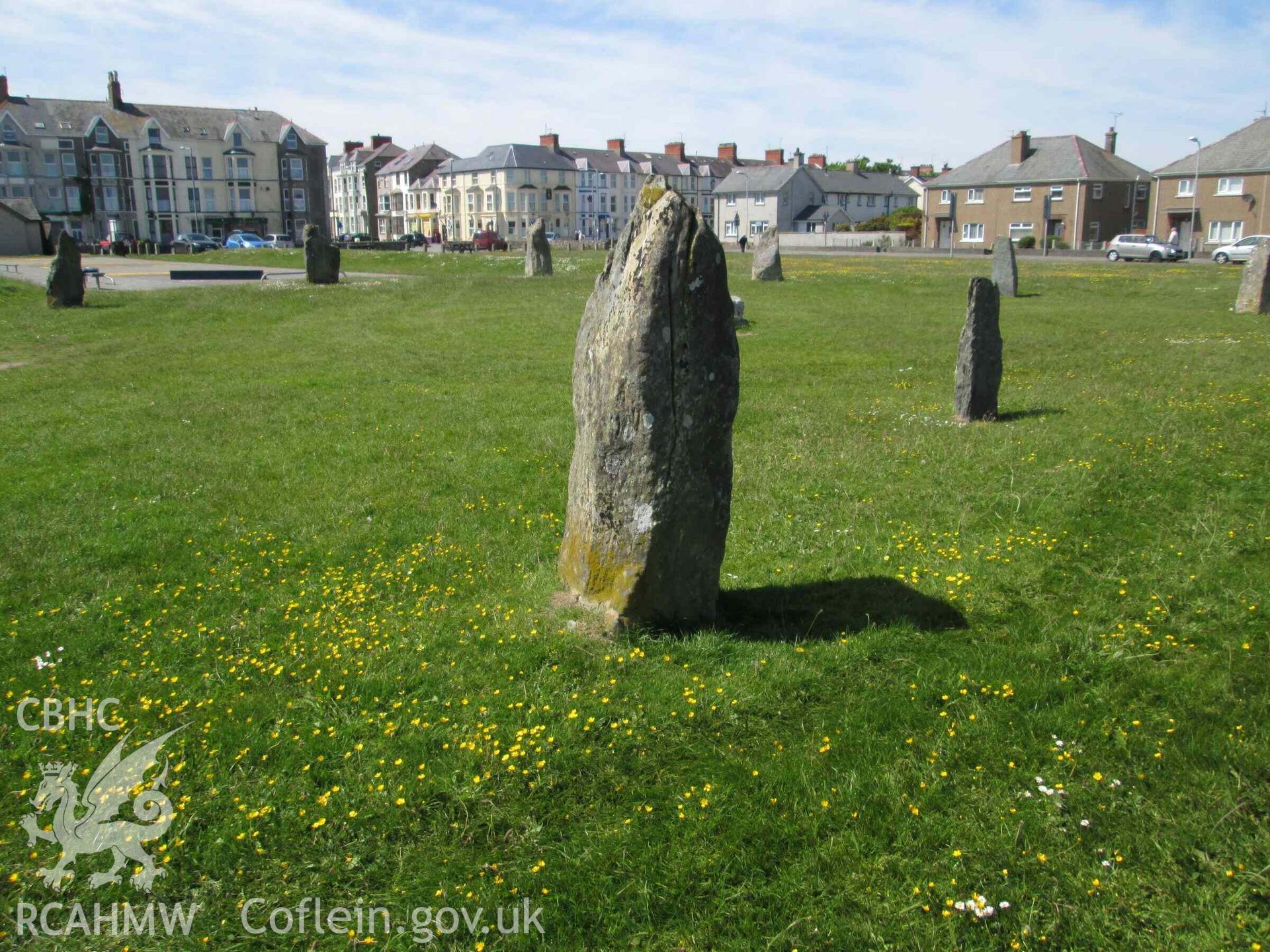 Photograph showing the Gorsedd Circle at Pwllheli.