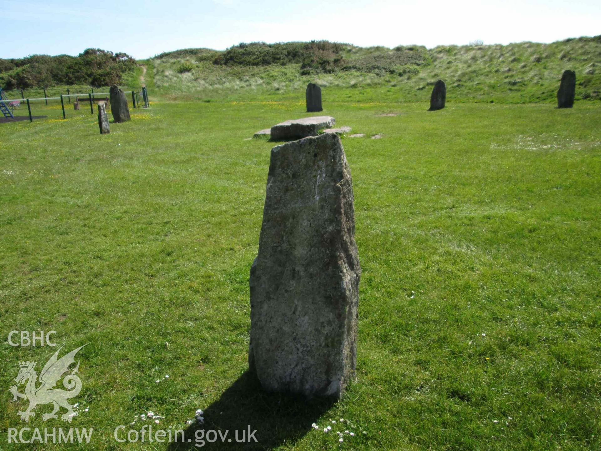 Photograph showing the Gorsedd Circle at Pwllheli.