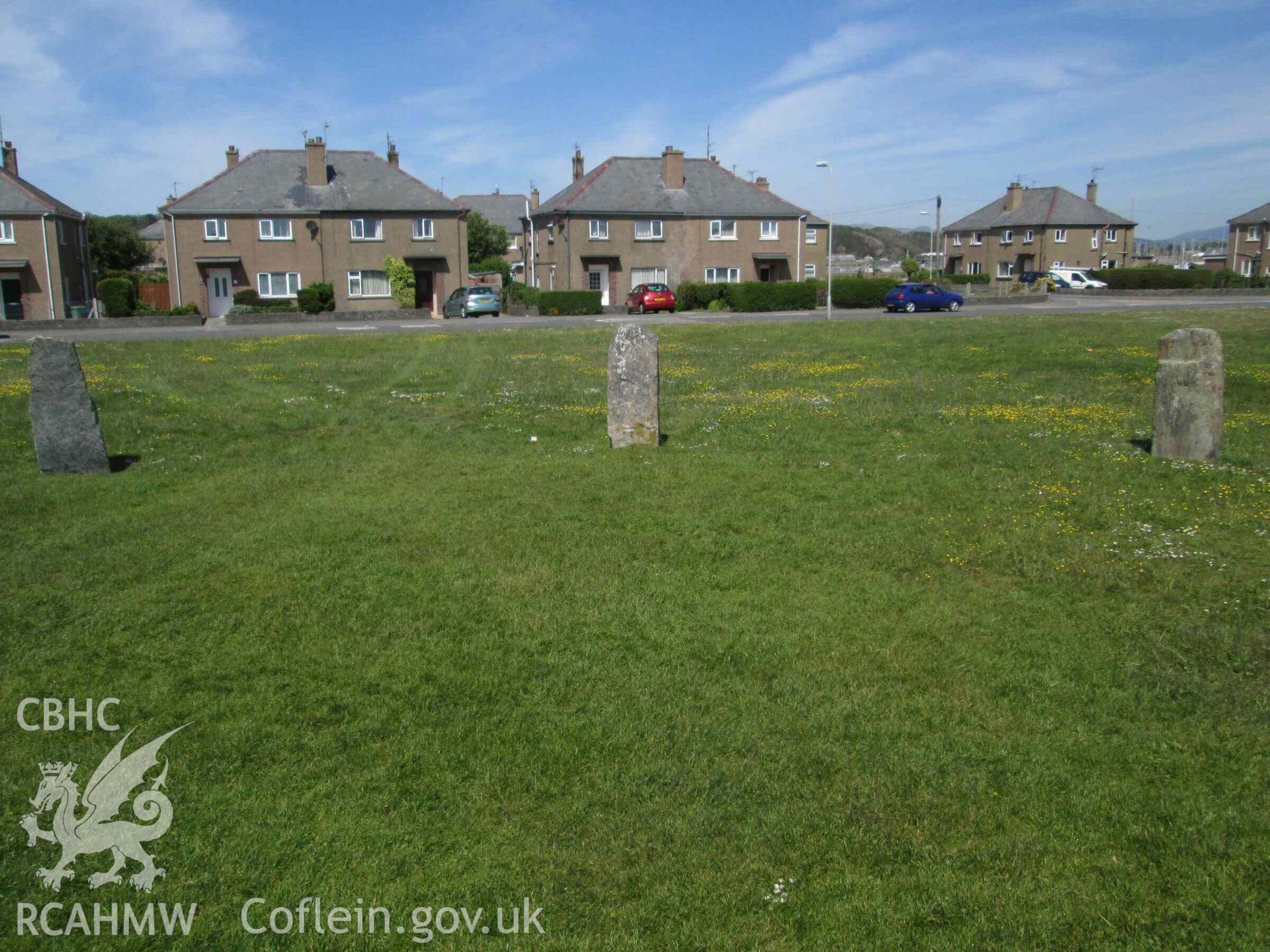 Photograph showing the Gorsedd Circle at Pwllheli.