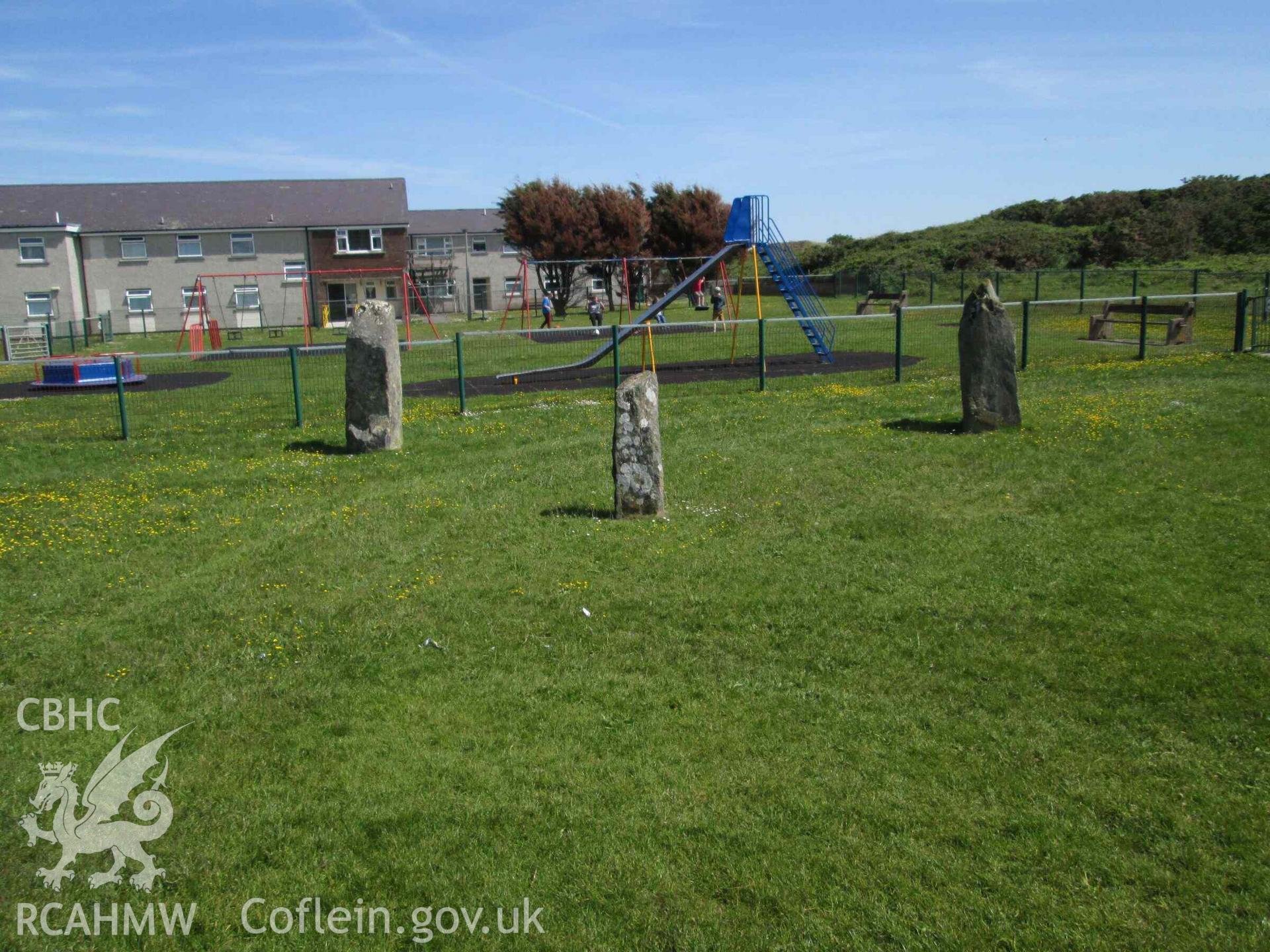 Photograph showing the Gorsedd Circle at Pwllheli.