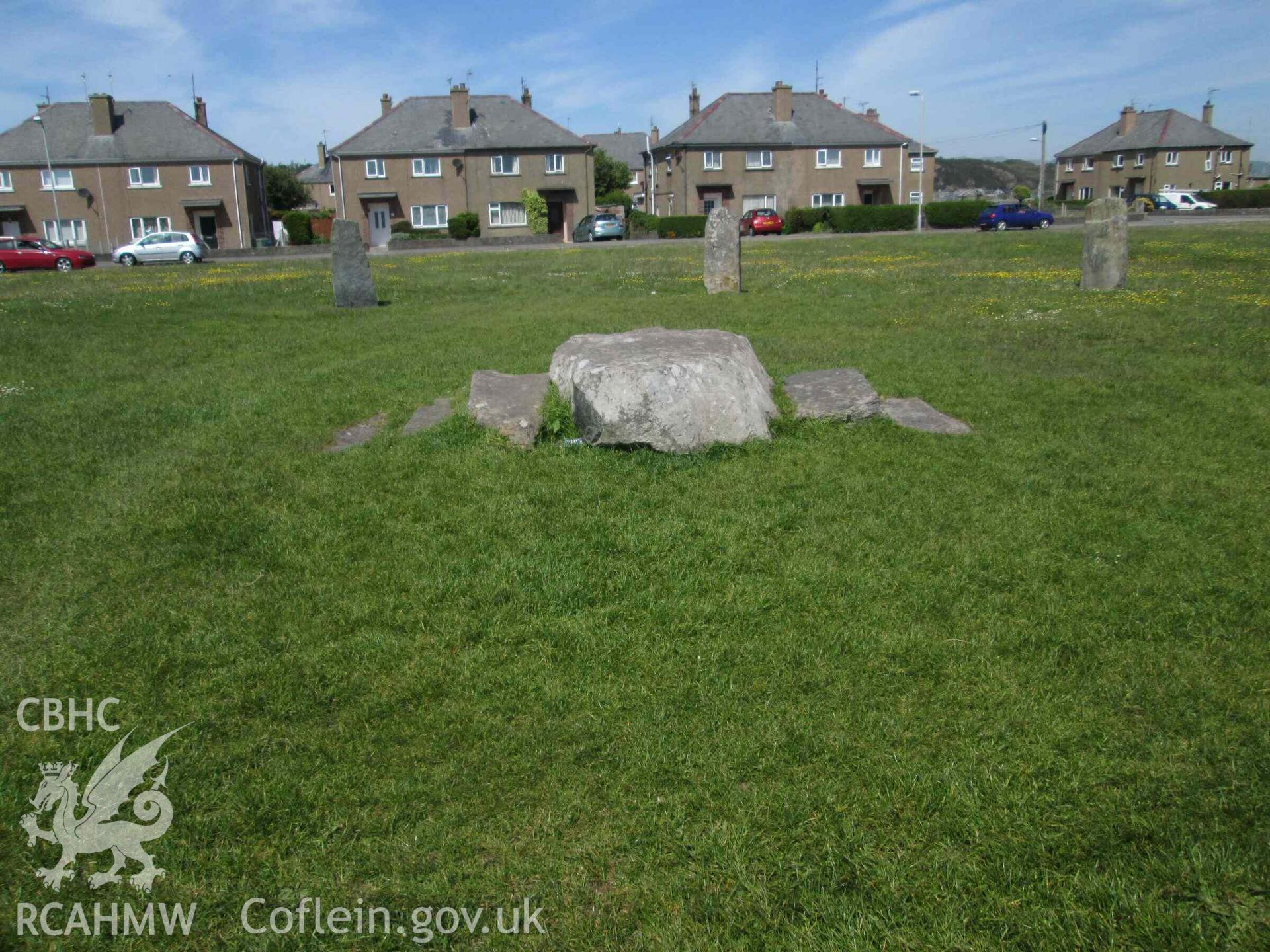 Photograph showing the Gorsedd Circle at Pwllheli.