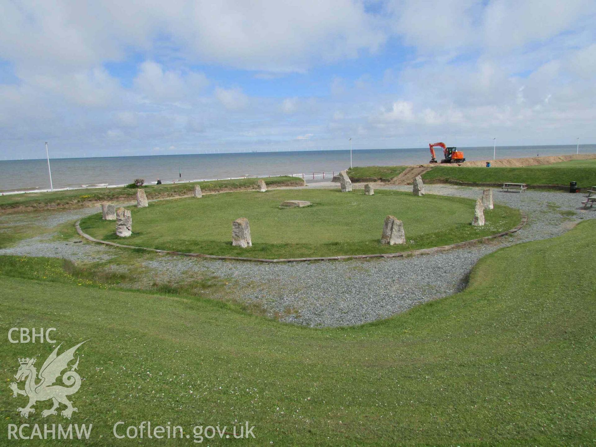 Photograph showing the Gorsedd Circle at Rhyl.