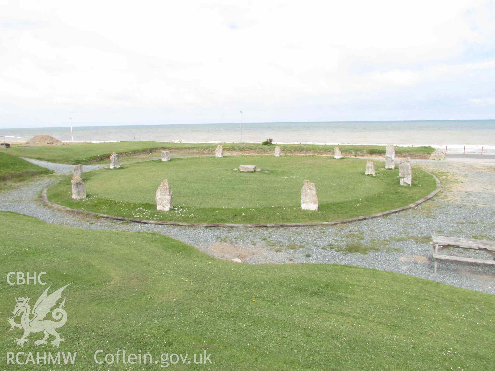 Photograph showing the Gorsedd Circle at Rhyl.