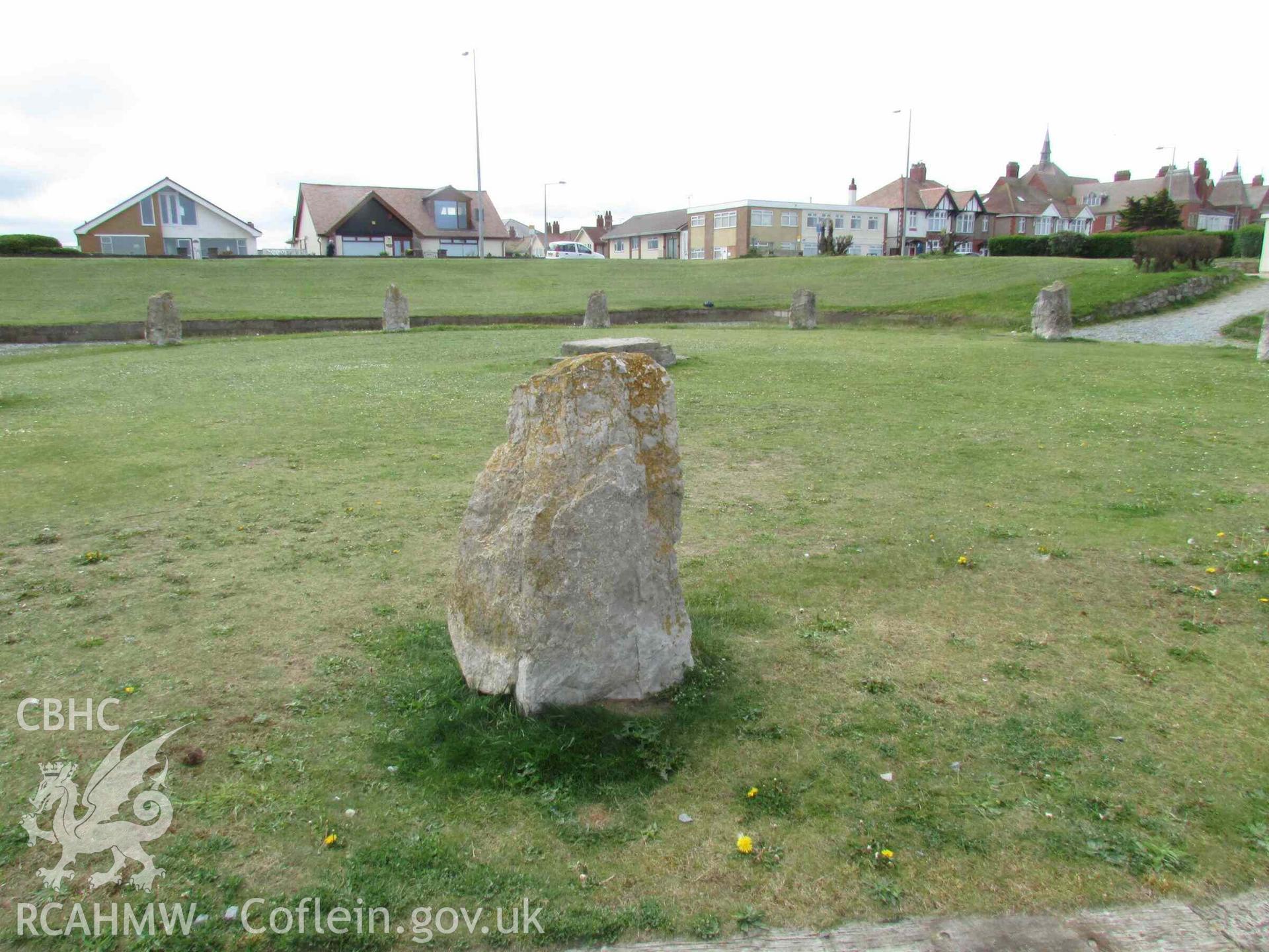 Photograph showing the Gorsedd Circle at Rhyl.