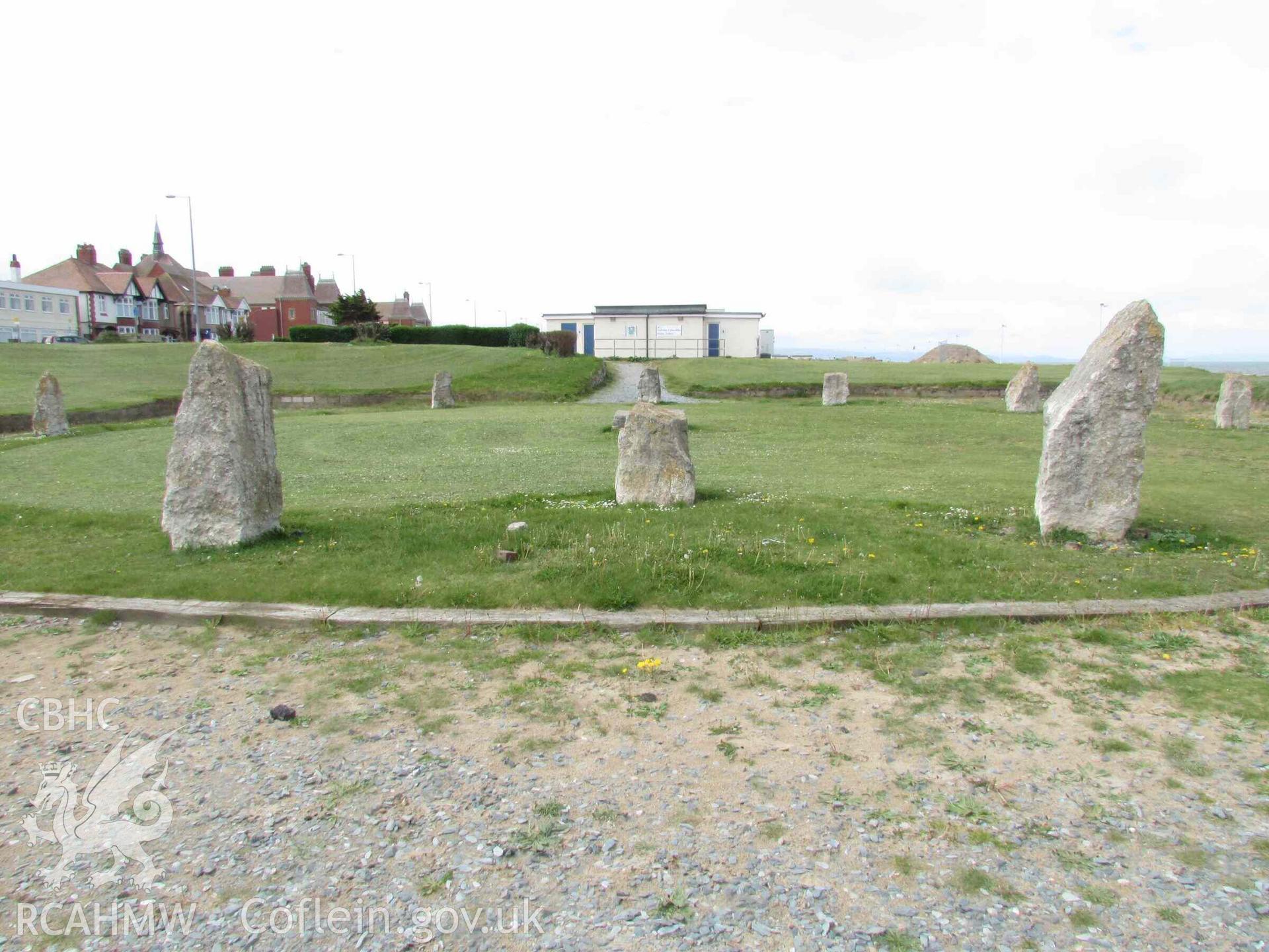 Photograph showing the Gorsedd Circle at Rhyl.