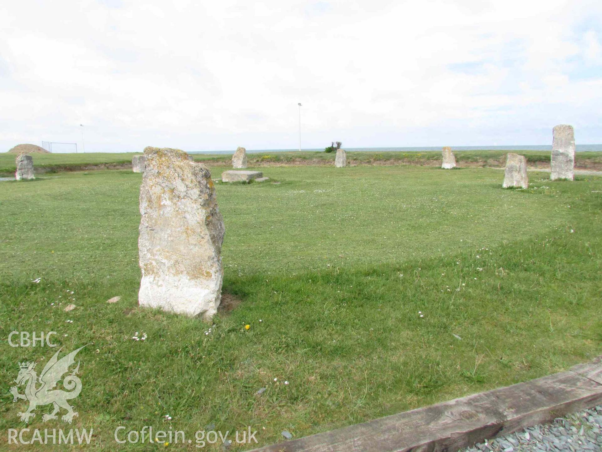 Photograph showing the Gorsedd Circle at Rhyl.