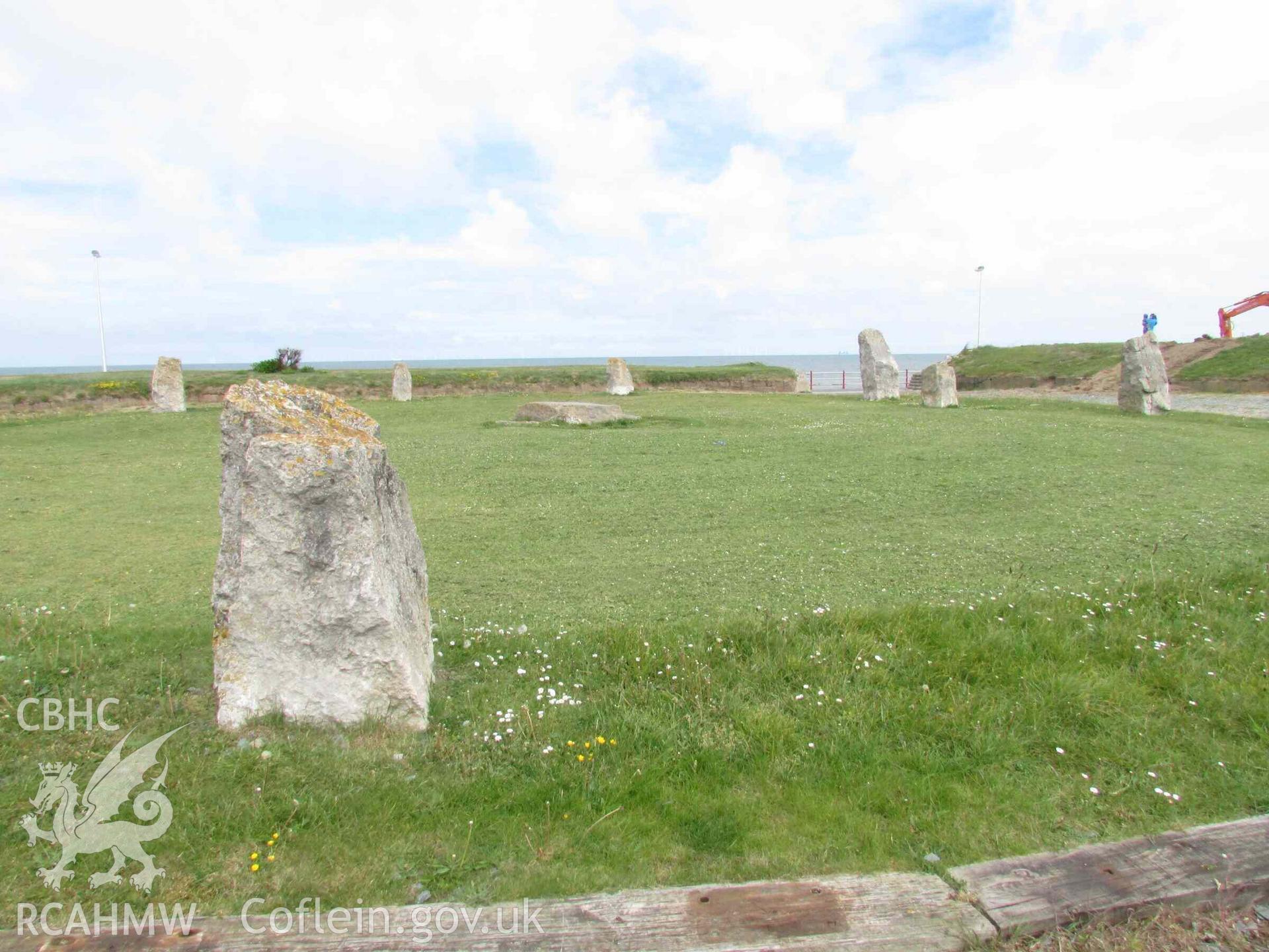 Photograph showing the Gorsedd Circle at Rhyl.