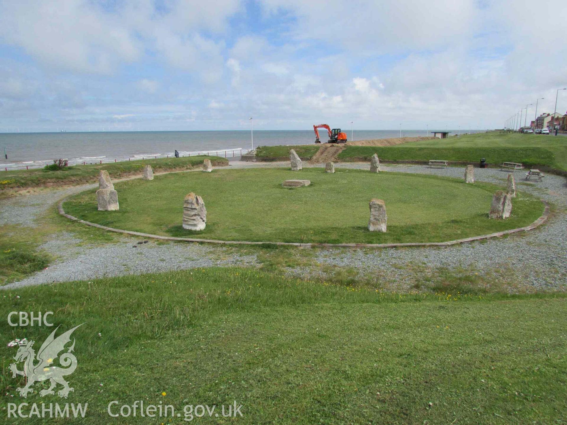 Photograph showing the Gorsedd Circle at Rhyl.