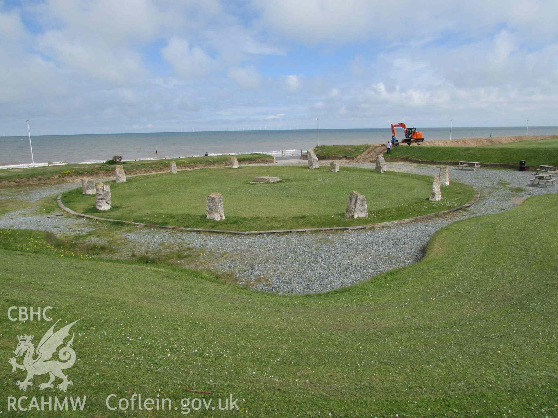 Photograph showing the Gorsedd Circle at Rhyl.