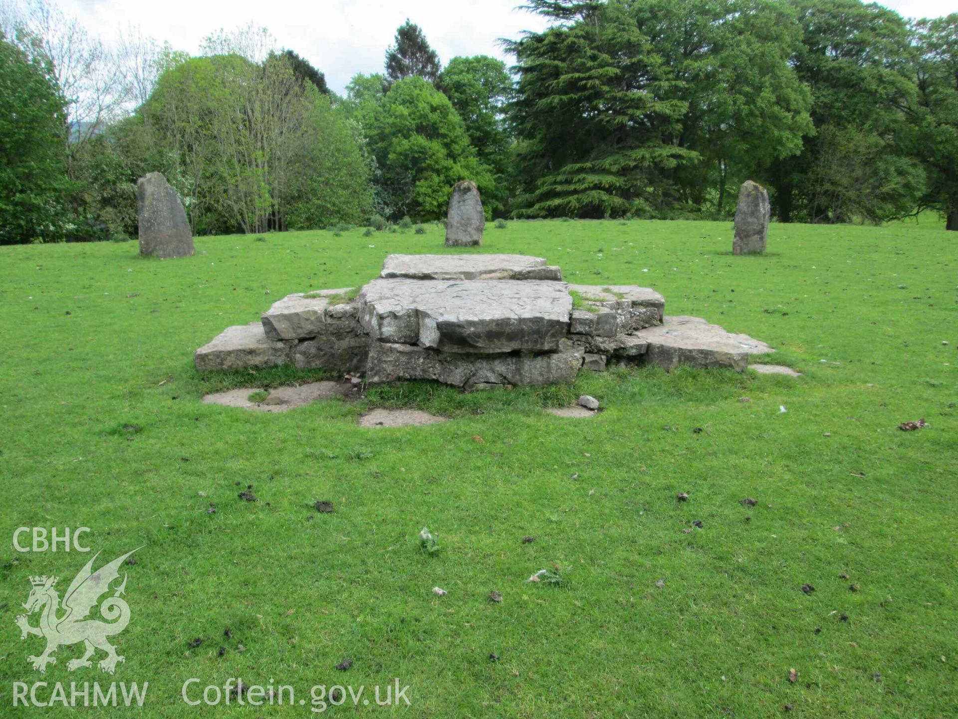 Photograph showing the Gorsedd Circle at Rhuthun (Ruthin).