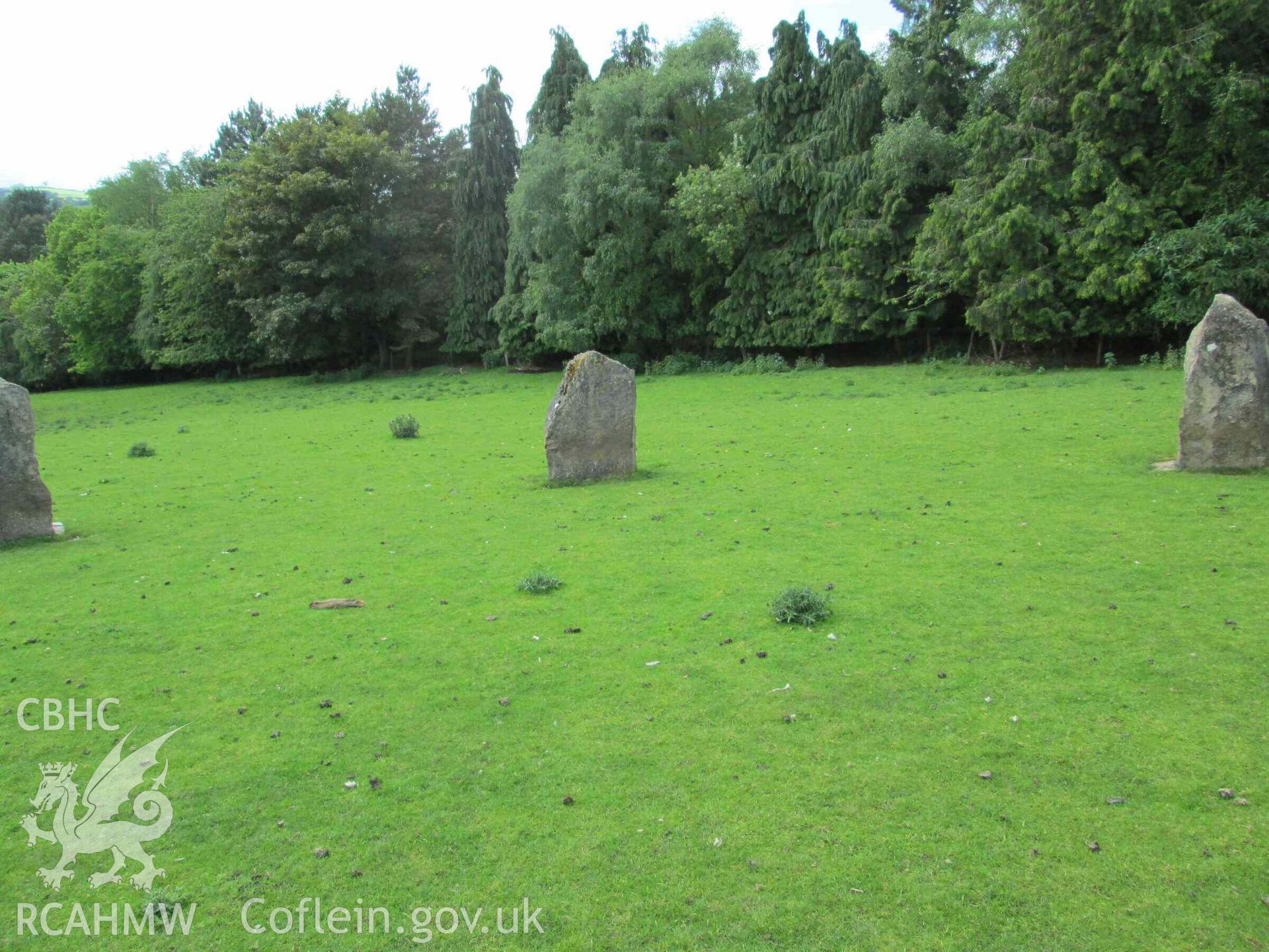 Photograph showing the Gorsedd Circle at Rhuthun (Ruthin).