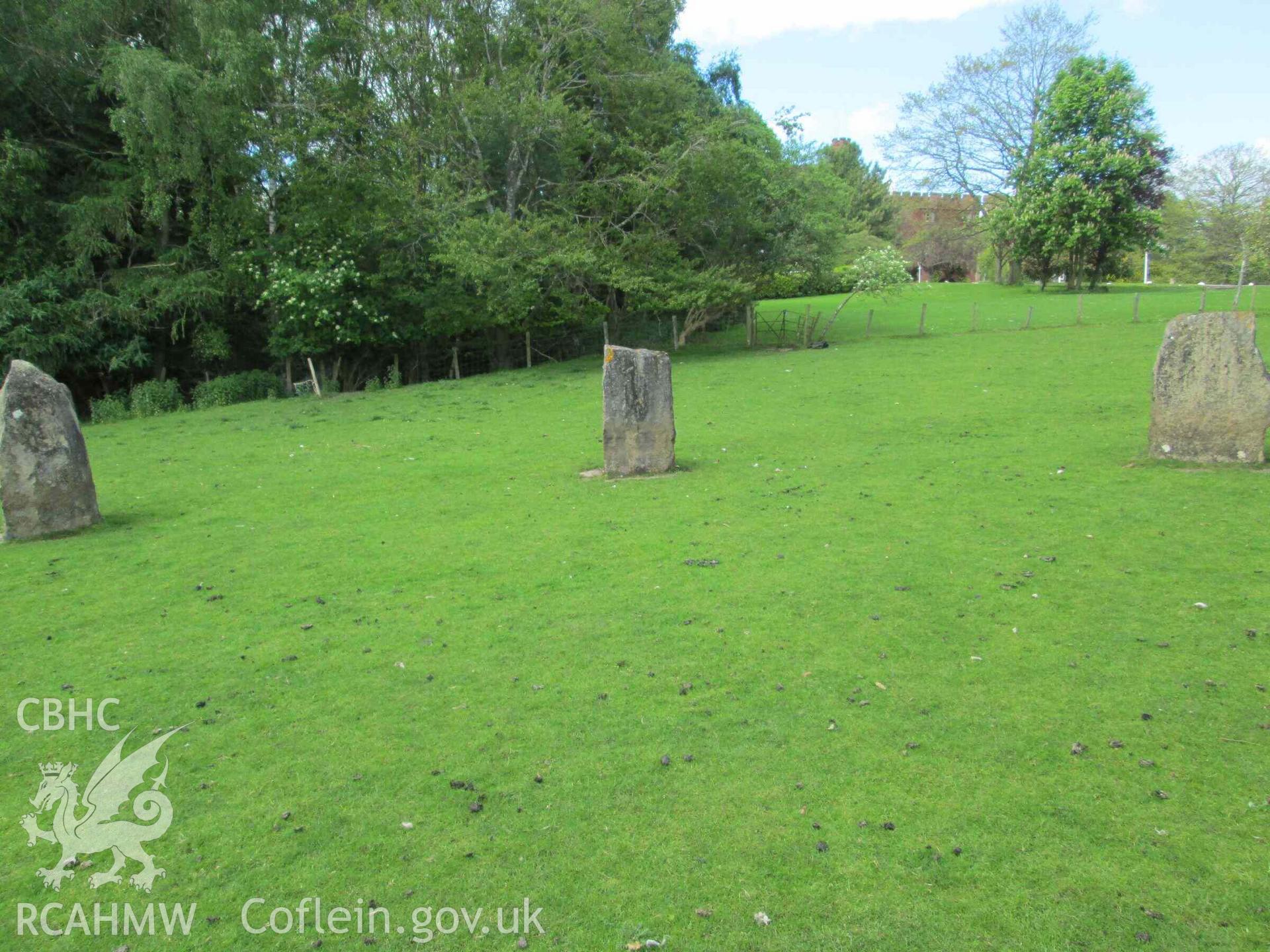 Photograph showing the Gorsedd Circle at Rhuthun (Ruthin).