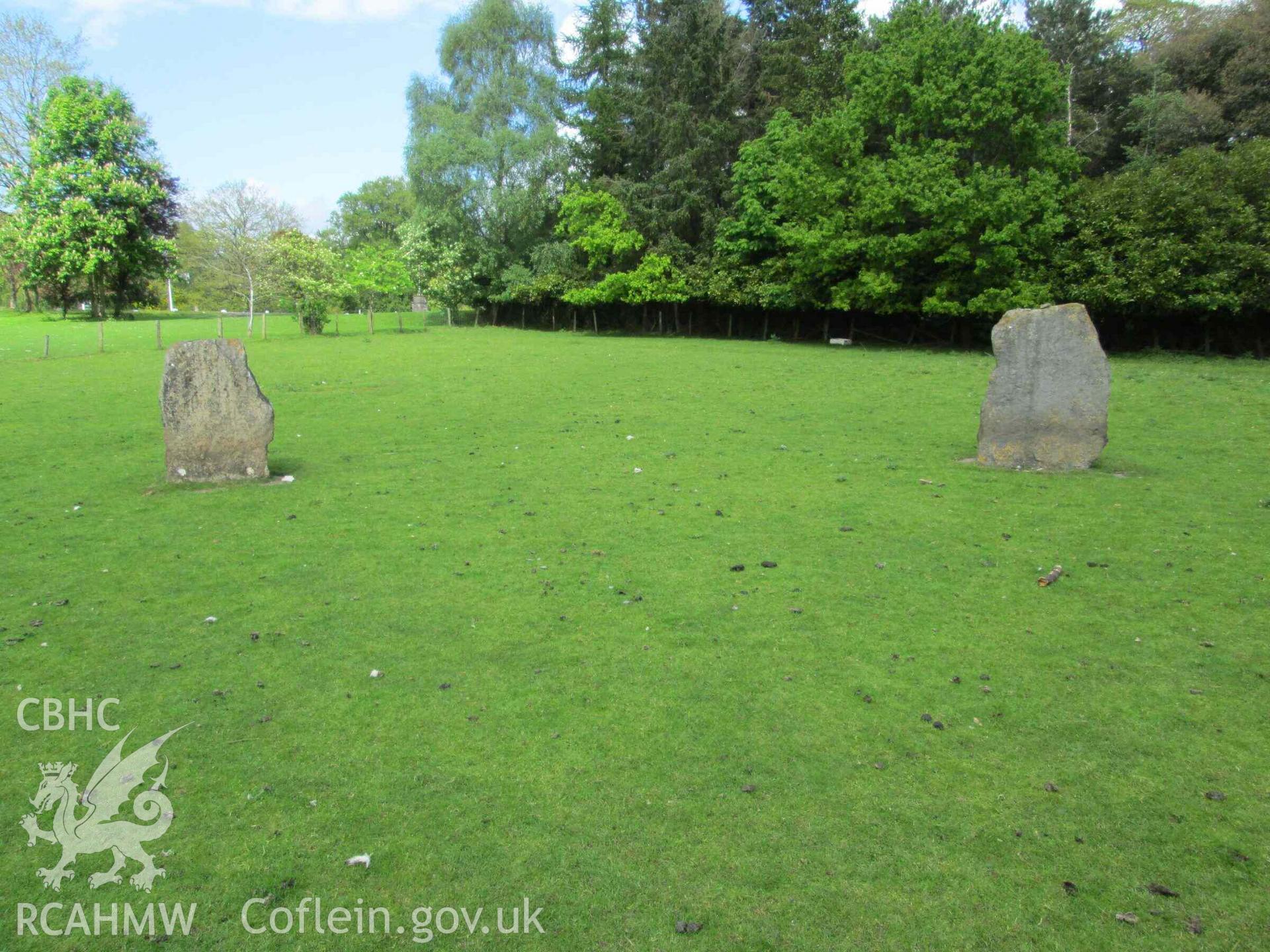 Photograph showing the Gorsedd Circle at Rhuthun (Ruthin).