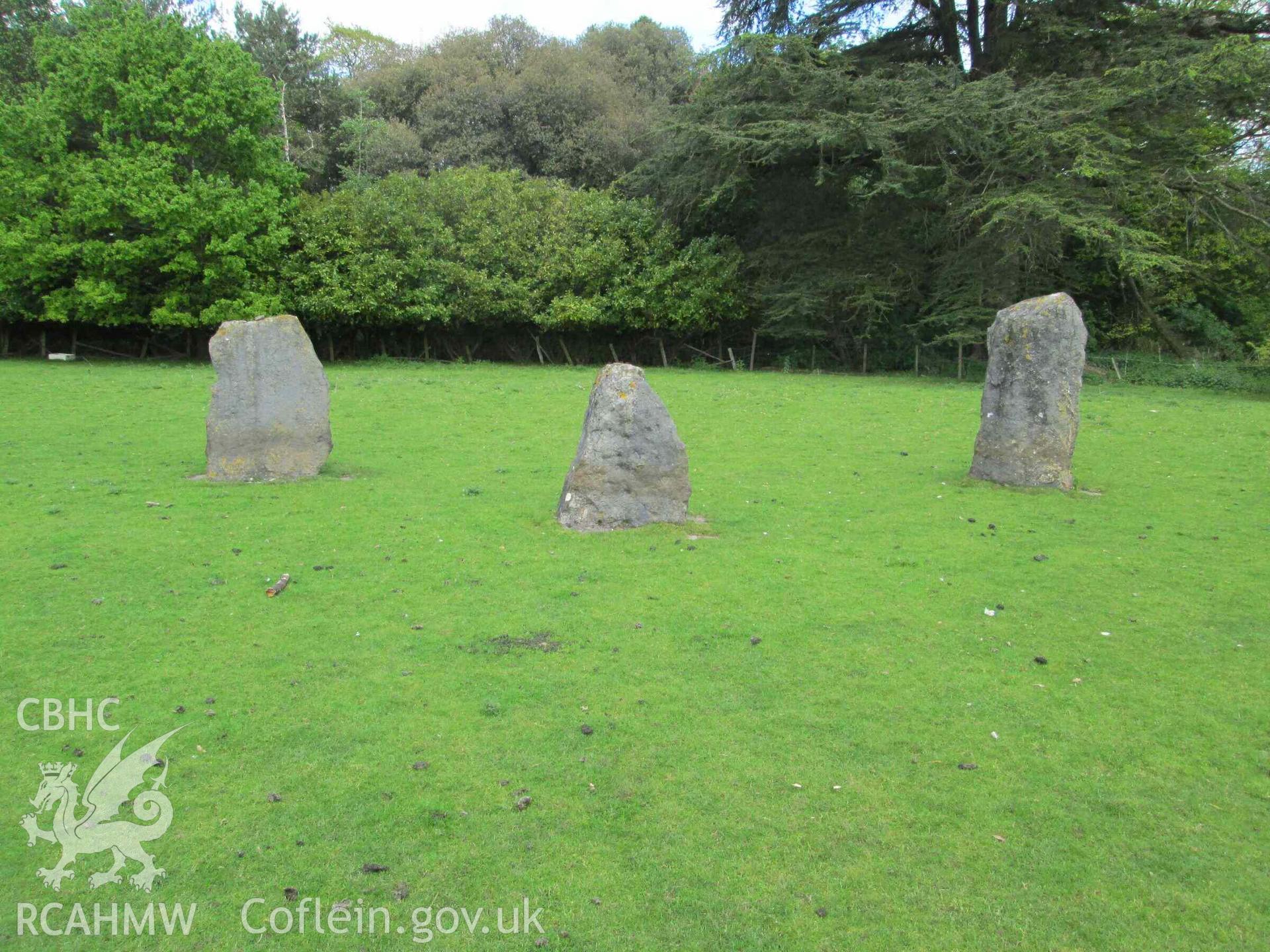 Photograph showing the Gorsedd Circle at Rhuthun (Ruthin).