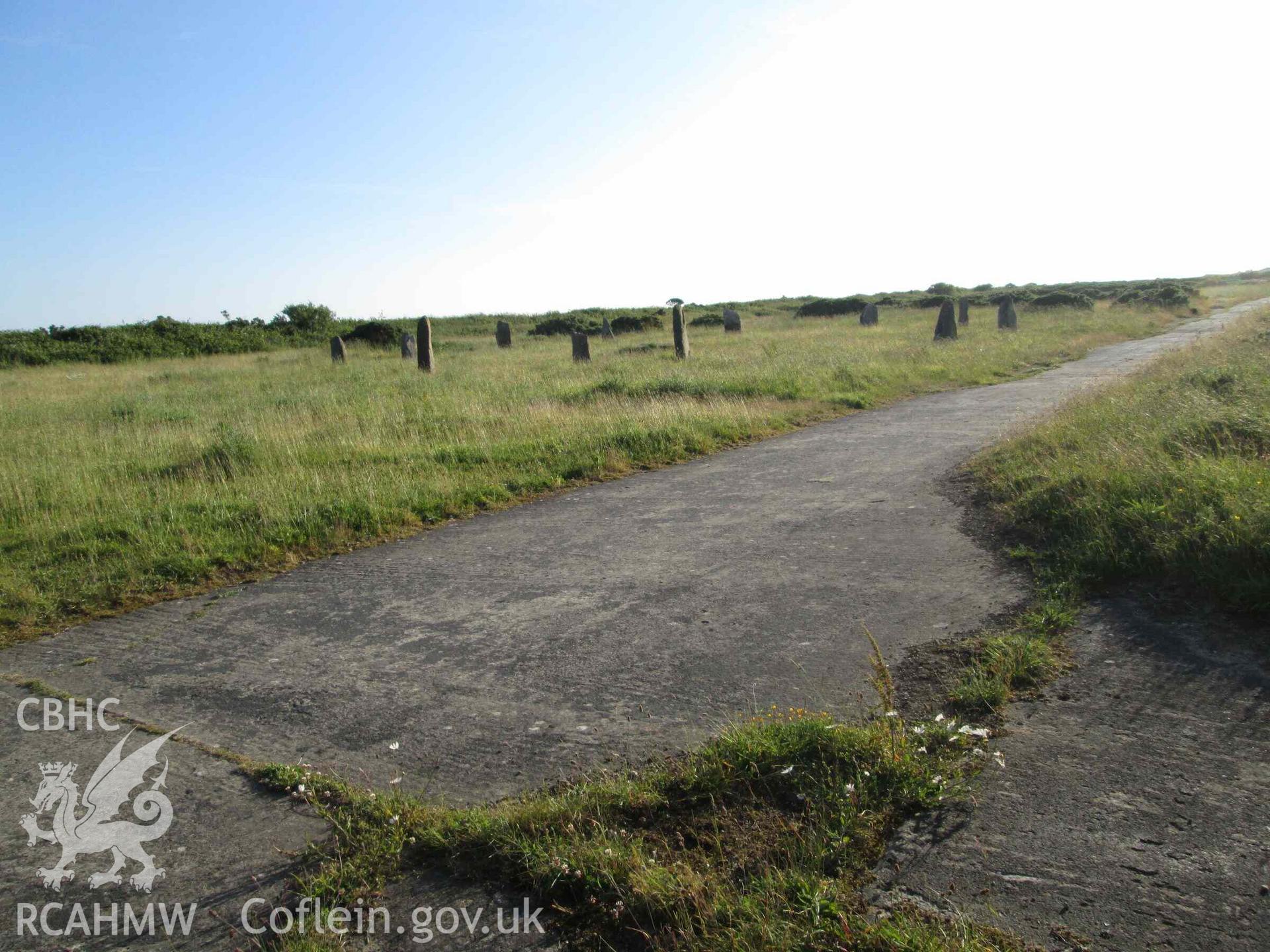 Photograph showing the Gorsedd Circle at St David's Airfield, Tyddewi (St David’s).