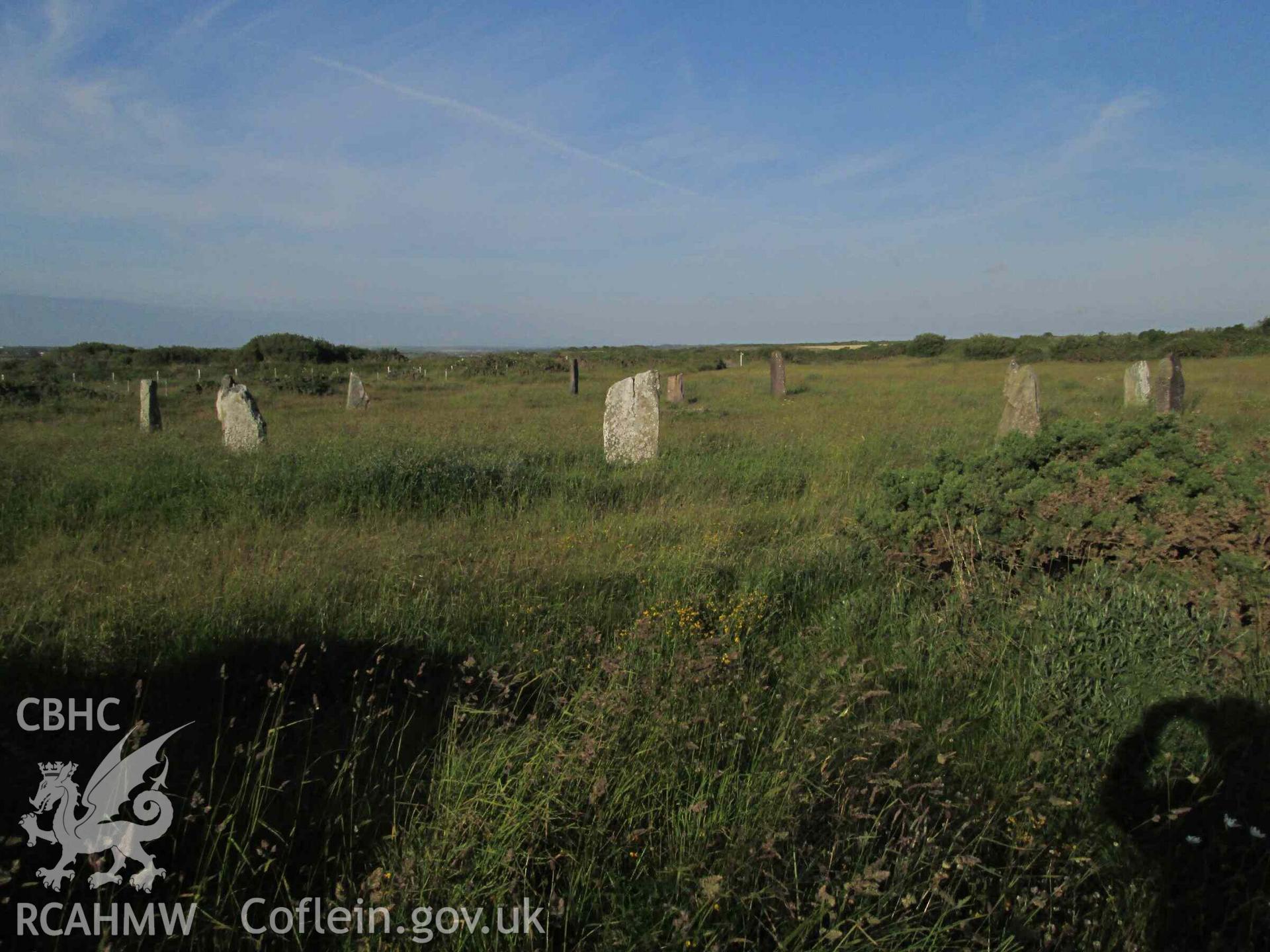 Photograph showing the Gorsedd Circle at St David's Airfield, Tyddewi (St David’s).