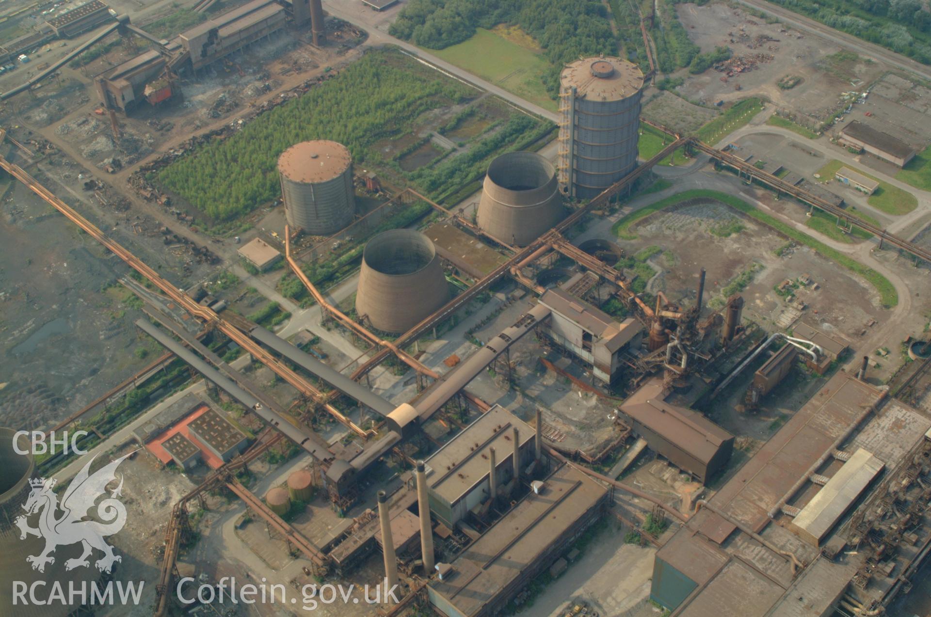 RCAHMW colour oblique aerial photograph of Llanwern Steelworks, at Industrial Complex, Newport. Taken on 26 May 2004 by Toby Driver