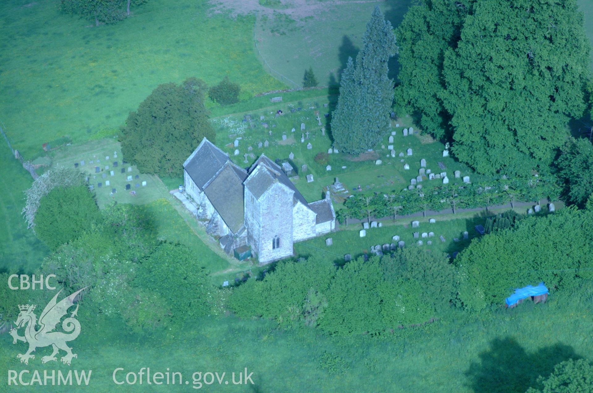 RCAHMW colour oblique aerial photograph of Penallt Old Church taken on 02/06/2004 by Toby Driver
