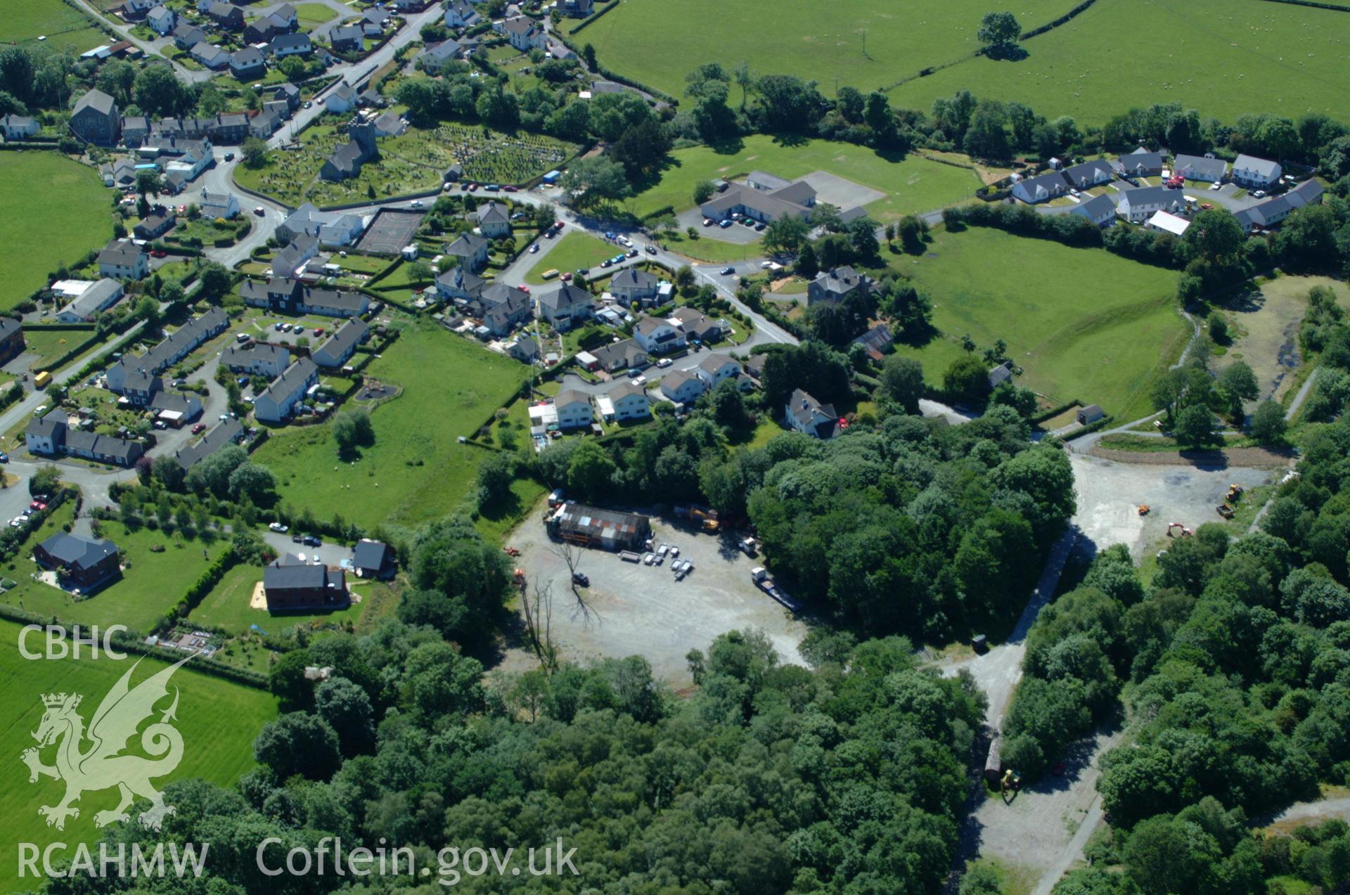 RCAHMW colour oblique aerial photograph of Llanilar taken on 14/06/2004 by Toby Driver