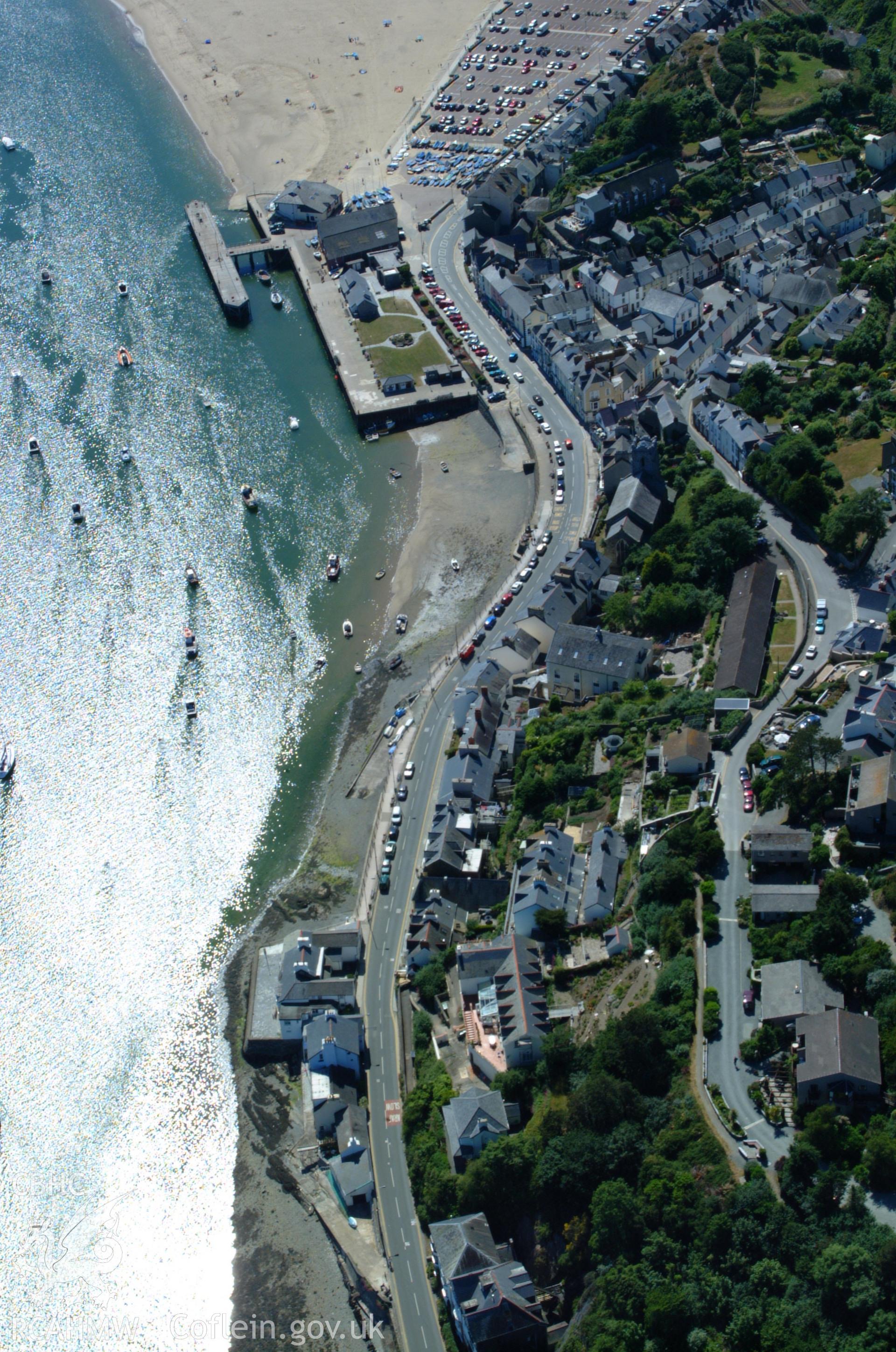 RCAHMW colour oblique aerial photograph of Aberdyfi taken on 14/06/2004 by Toby Driver