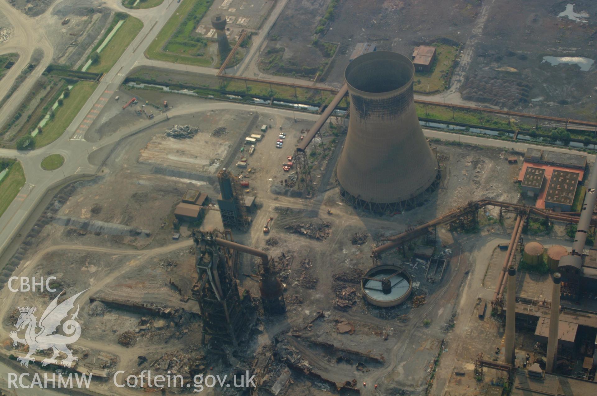 RCAHMW colour oblique aerial photograph of Llanwern Steelworks, at Industrial Complex, Newport. Taken on 26 May 2004 by Toby Driver