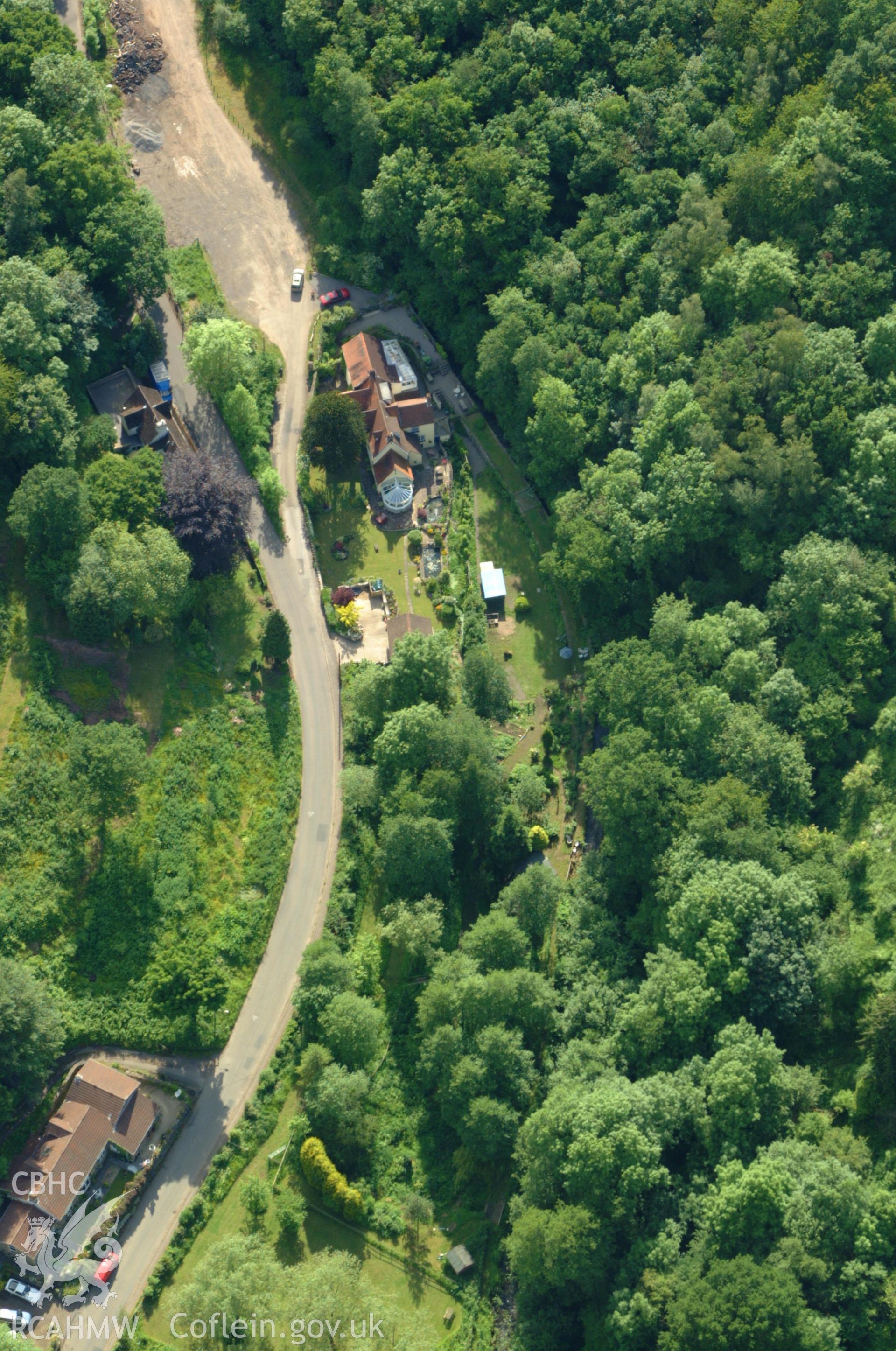 RCAHMW colour oblique aerial photograph of Lower Wireworks, Tintern taken on 02/06/2004 by Toby Driver