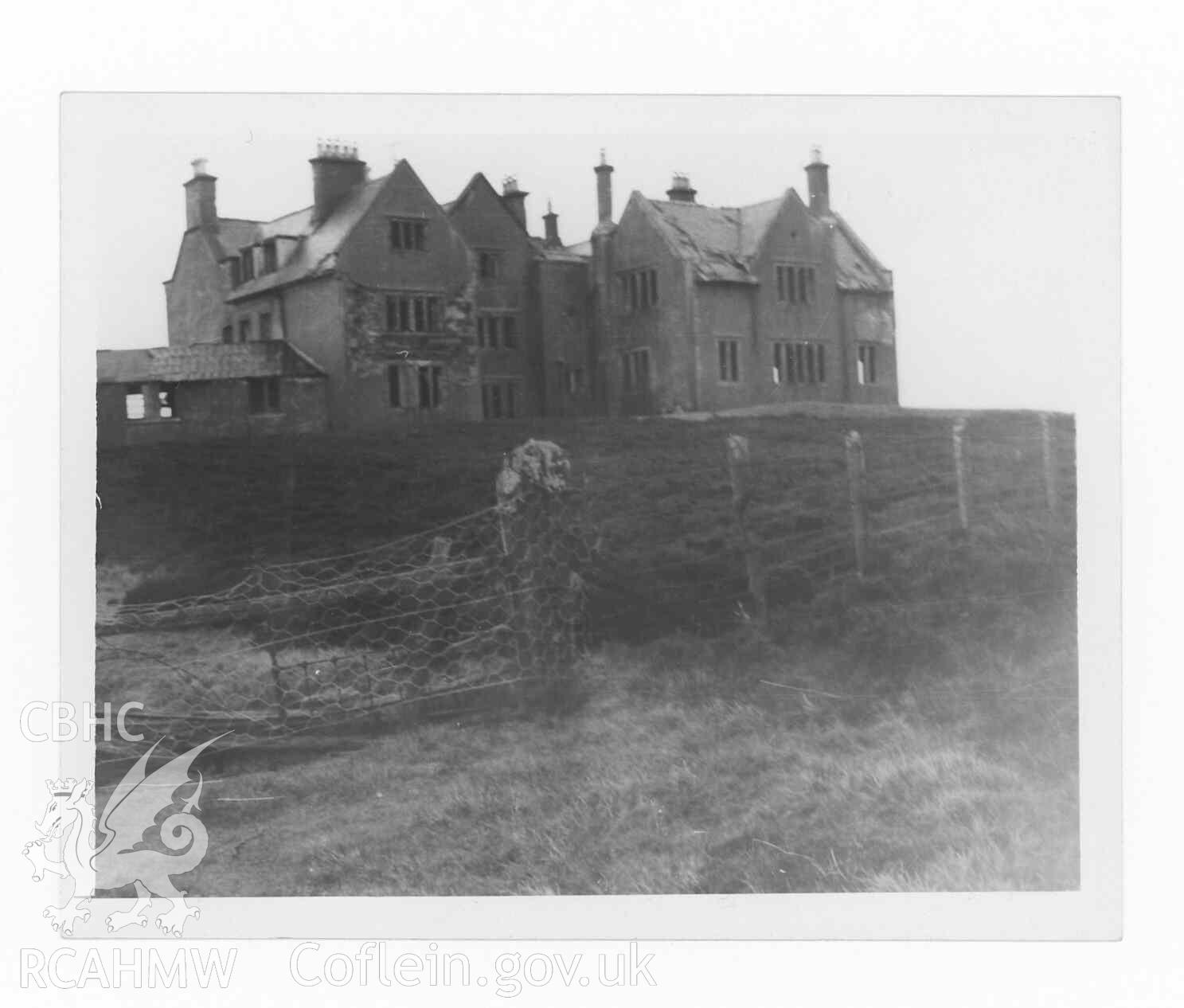 Digital copy of a photograph showing Gwylfa Hiraethog (rear view), dated c1960s.