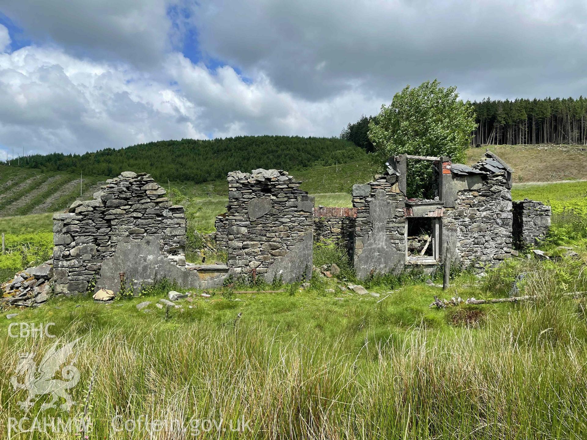 Photograph showing Pantyffynnon Isaf ruin, taken as a condition of planning in June 2024 (reference no. A220202 Planning Authority: Ceredigion).