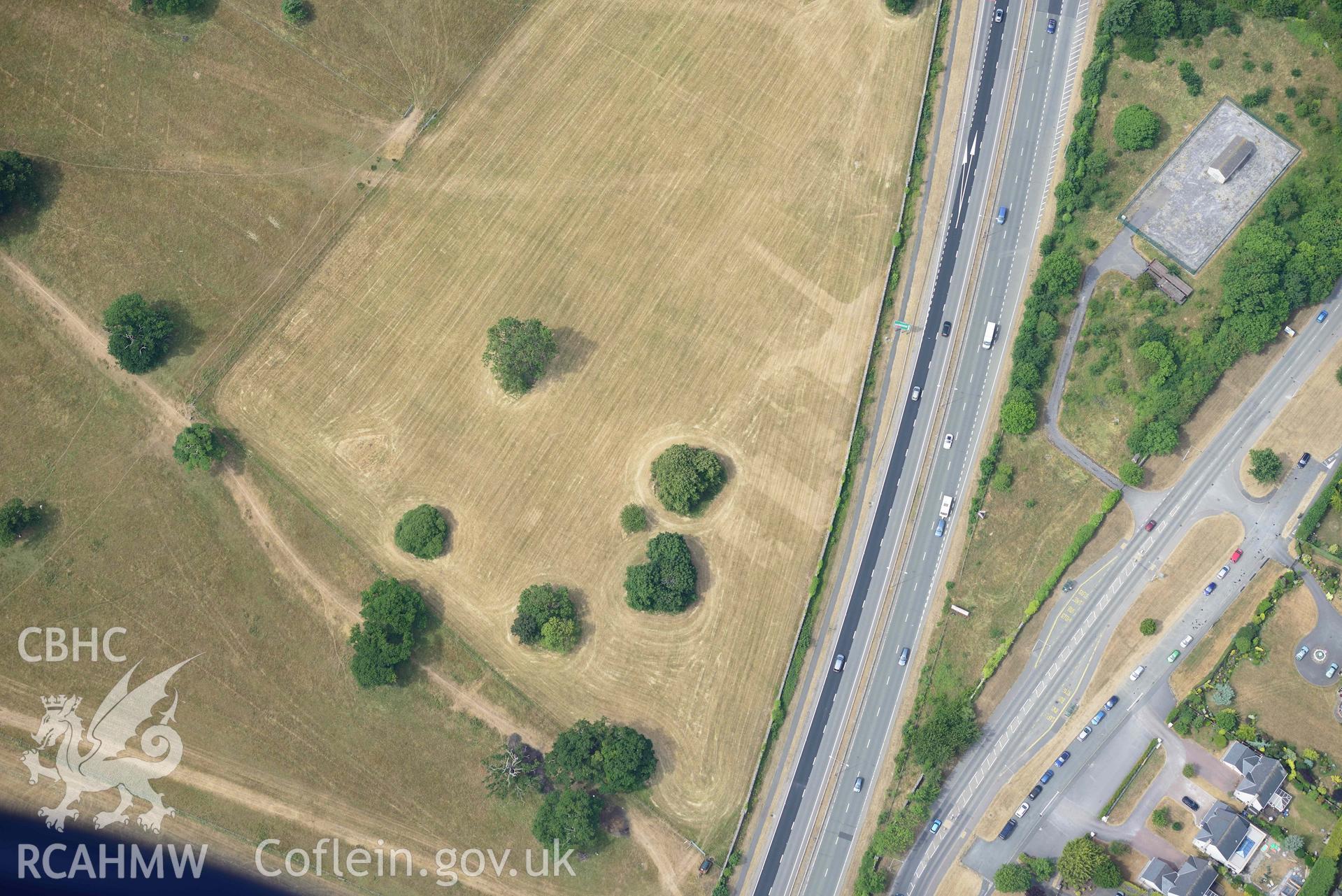 Kinmel Military Camp. Oblique aerial photograph taken during the Royal Commission’s programme of archaeological aerial reconnaissance by Toby Driver on 10 July 2018.