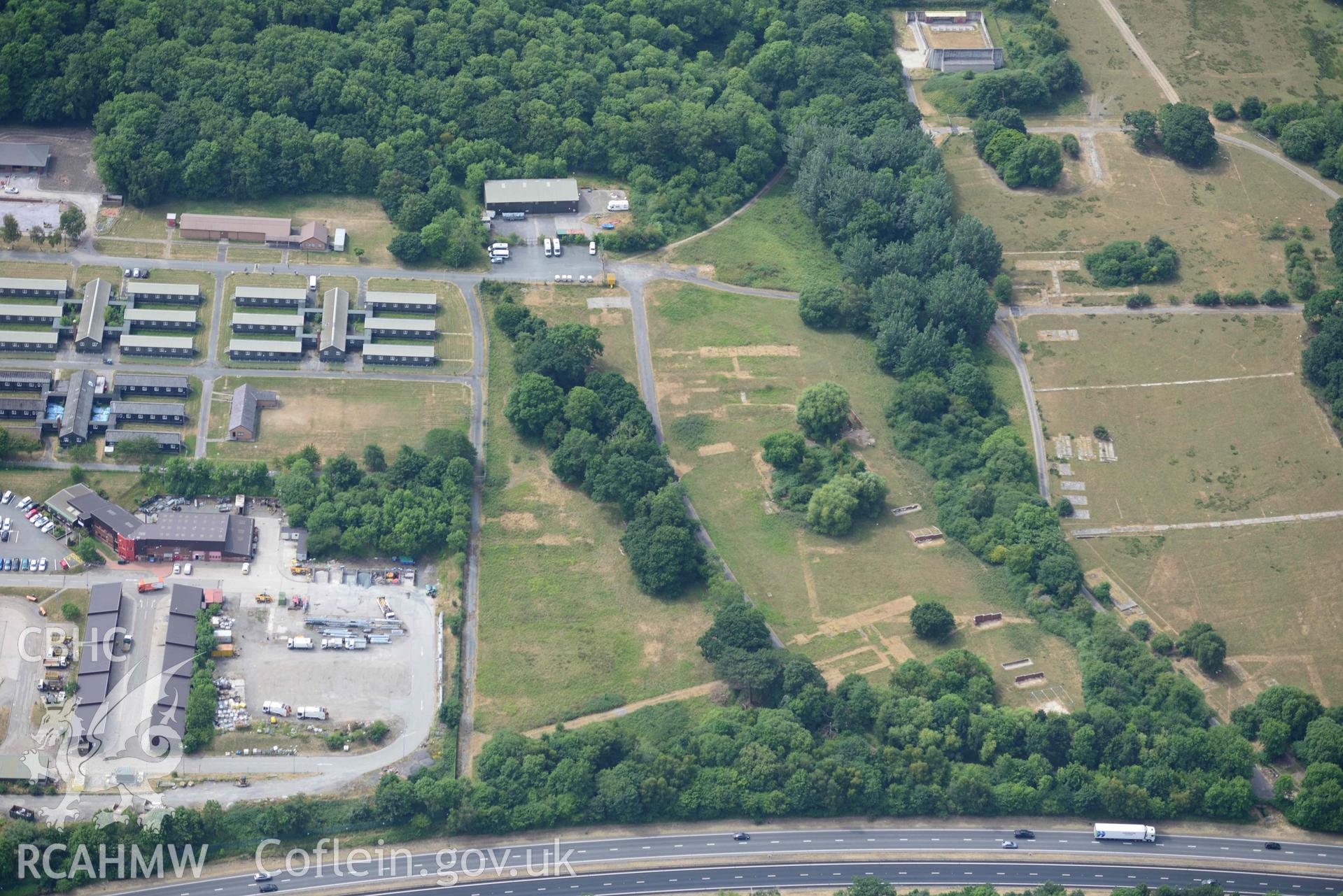 Kinmel Military Camp. Oblique aerial photograph taken during the Royal Commission’s programme of archaeological aerial reconnaissance by Toby Driver on 10 July 2018.