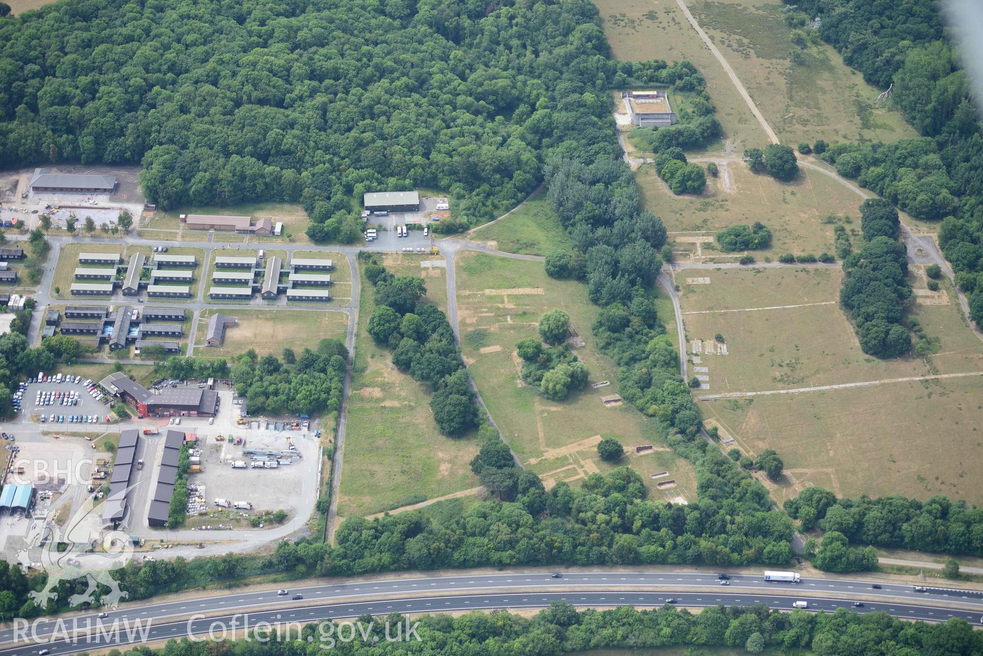 Kinmel Military Camp. Oblique aerial photograph taken during the Royal Commission’s programme of archaeological aerial reconnaissance by Toby Driver on 10 July 2018.