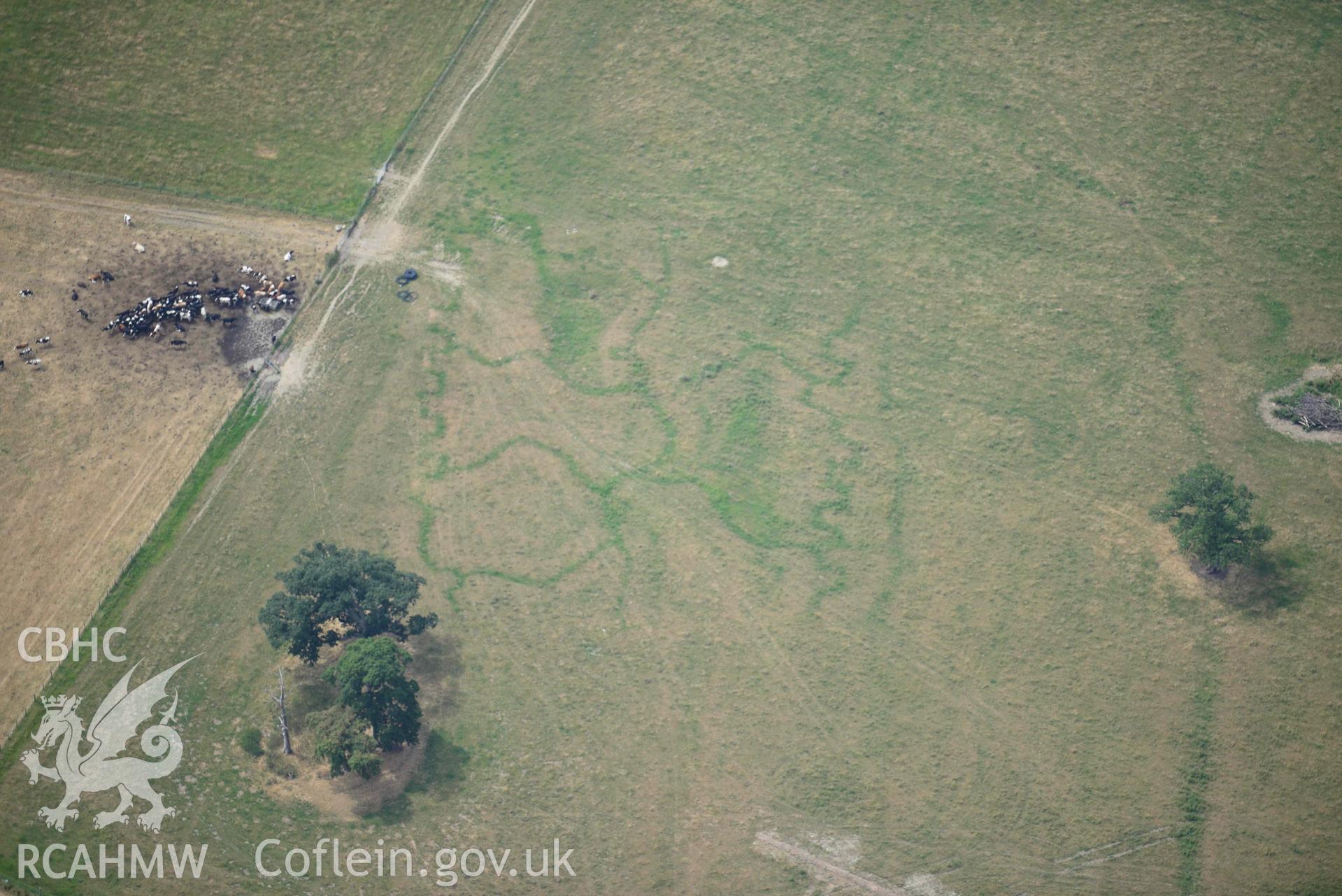 Kinmel Park WW1 trenches. Oblique aerial photograph taken during the Royal Commission’s programme of archaeological aerial reconnaissance by Toby Driver on 10 July 2018.