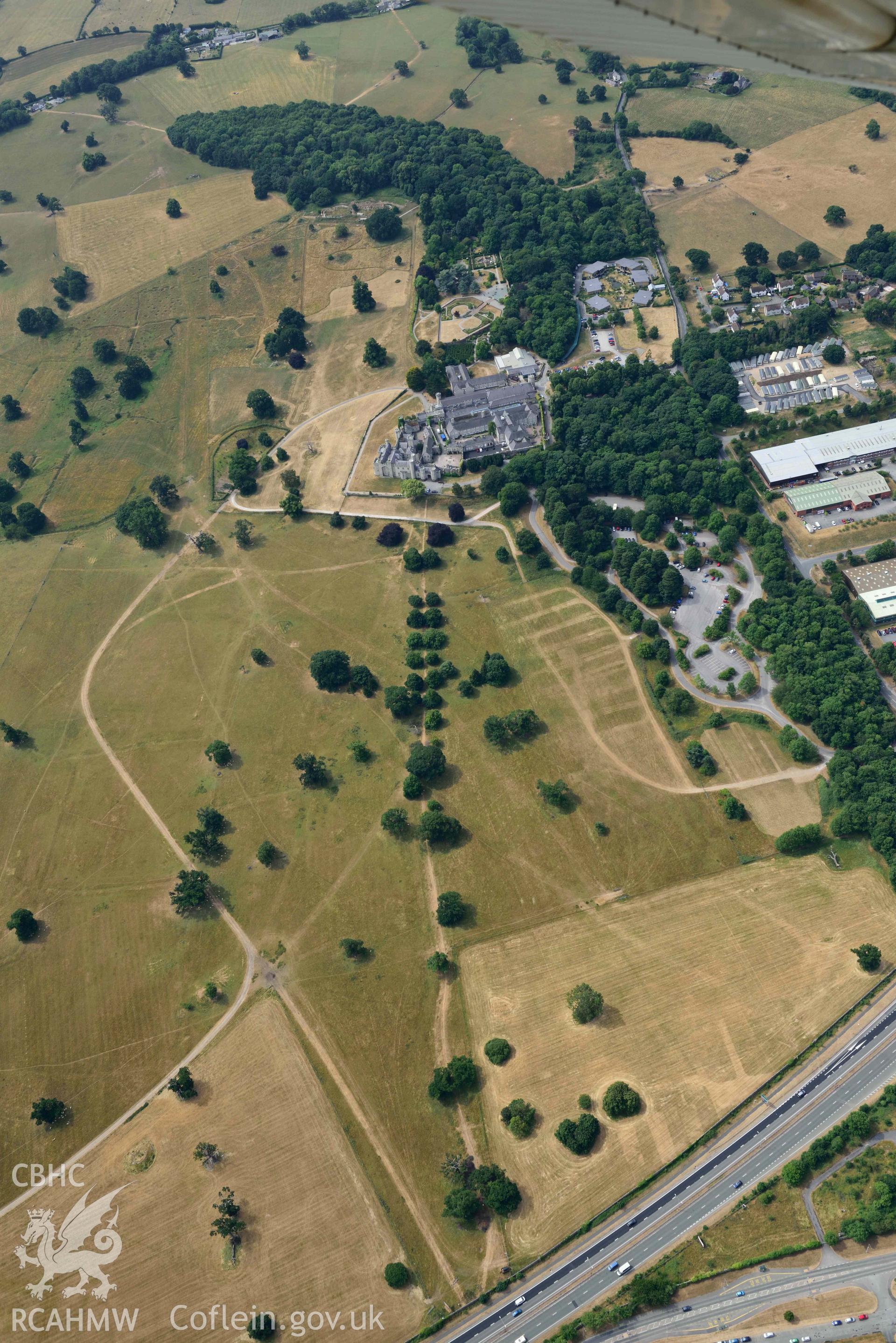 Bodelwyddan Park. Oblique aerial photograph taken during the Royal Commission